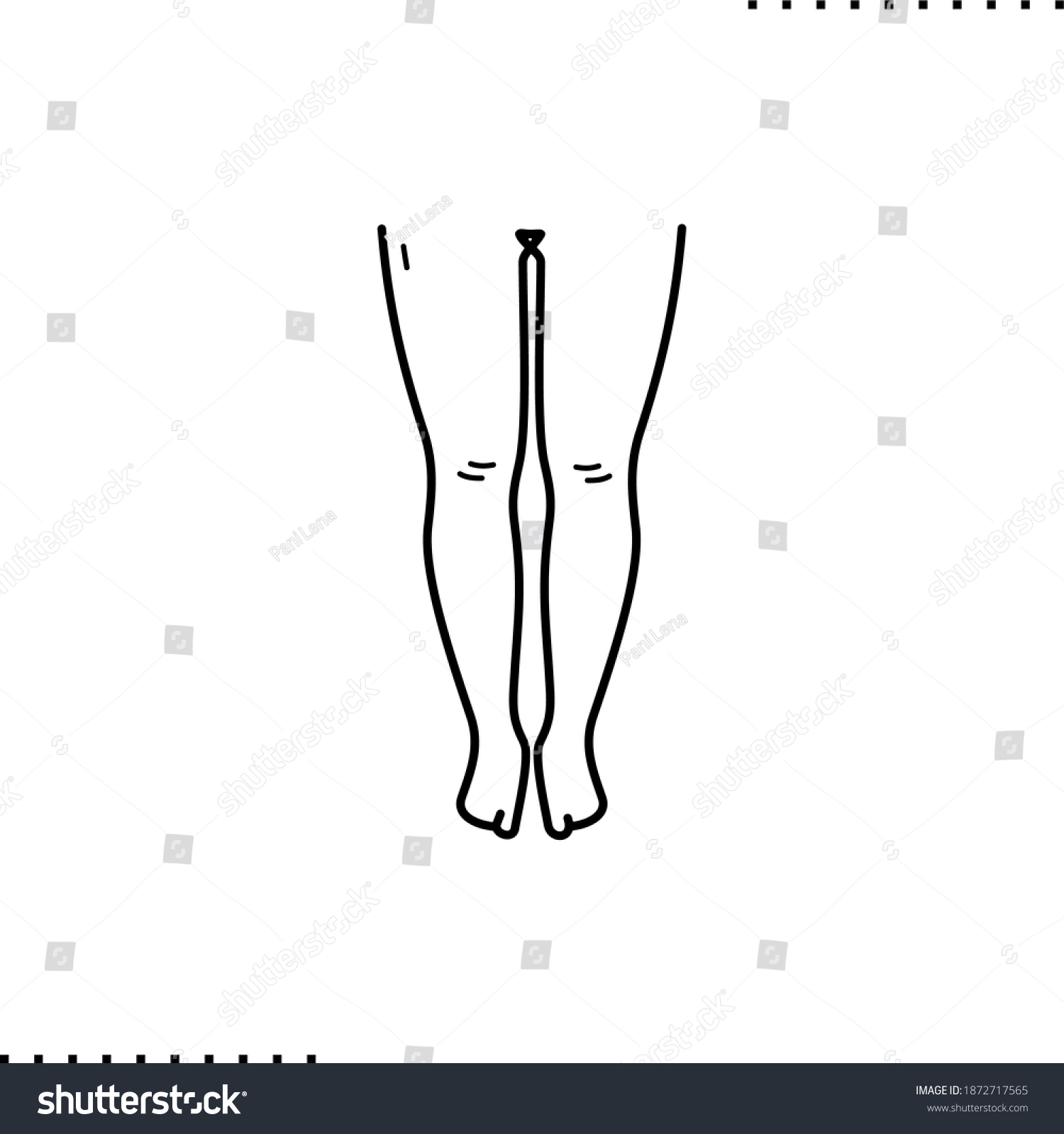 Woman Legs Vector Icon Outlines Stock Vector (royalty Free) 1872717565 