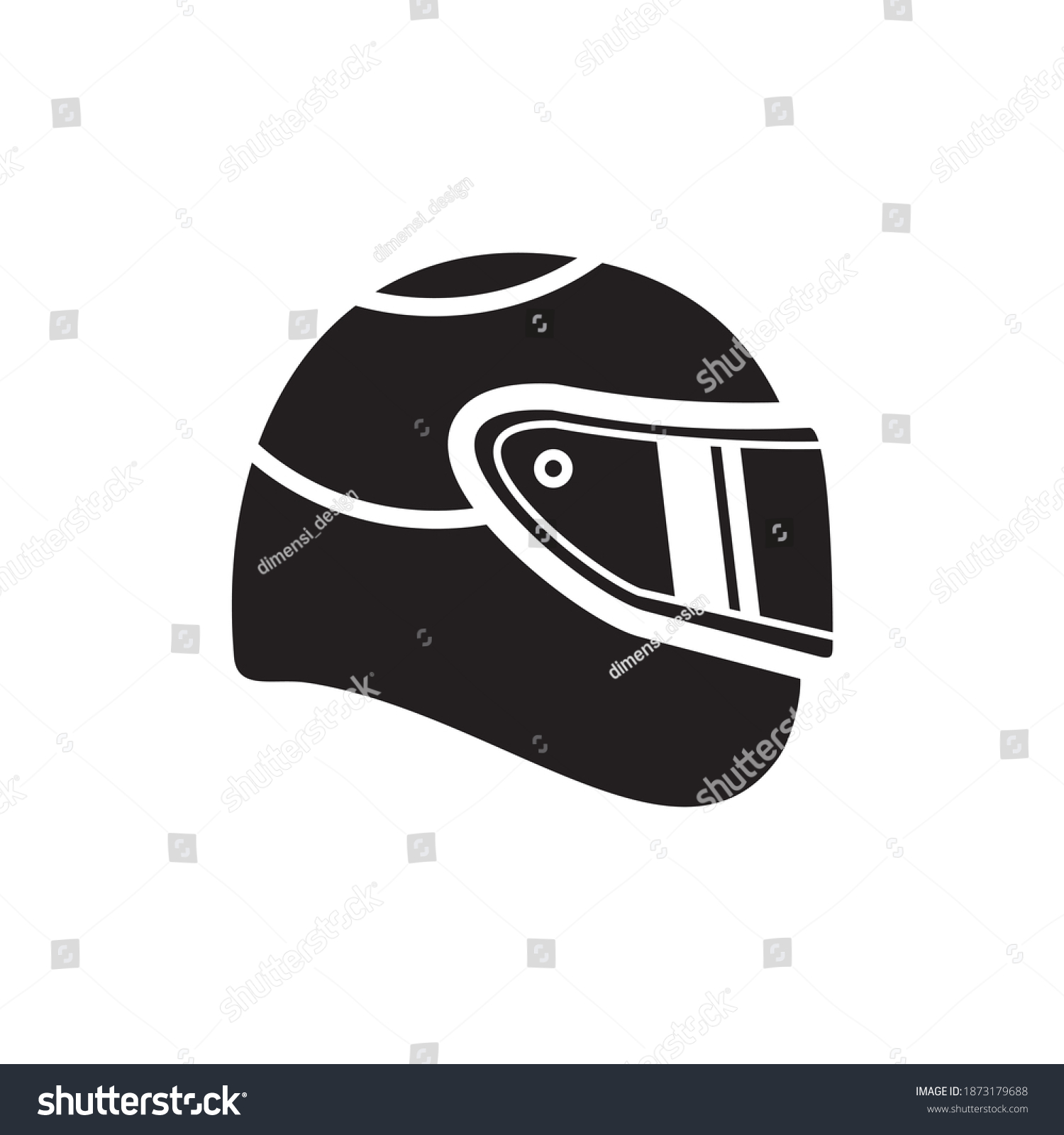 Motorcycle Helmet Logo Design Vector Template Stock Vector (Royalty ...