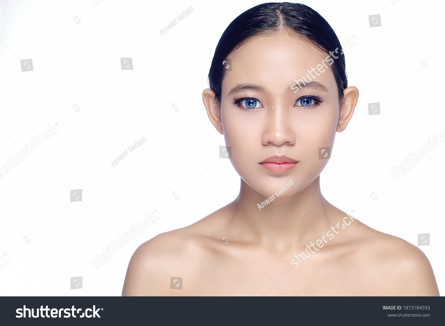 Asian With Natural Blue Eyes
