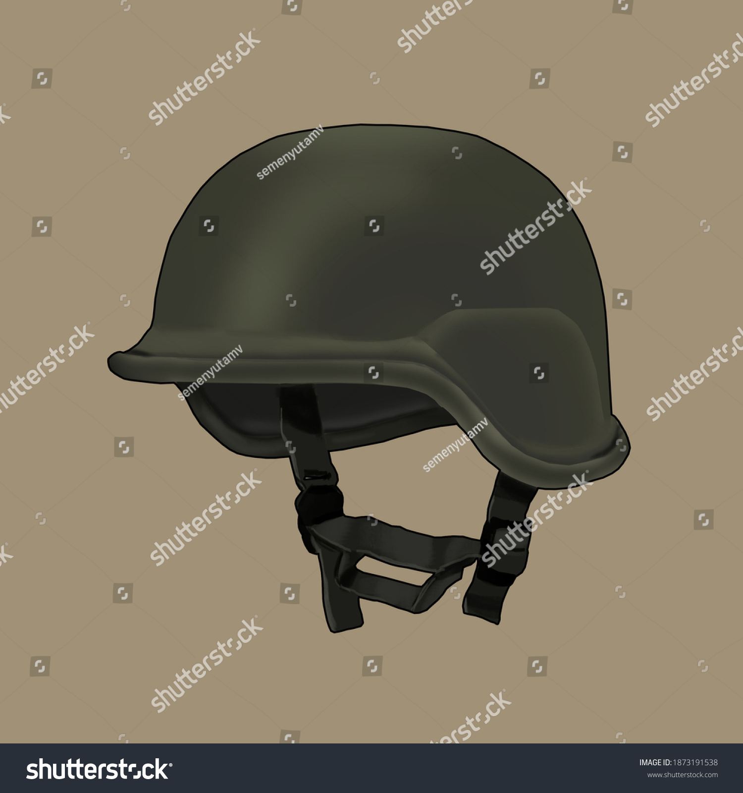 Drawing Modern Infantry Kevlar Helmet Hard Stock Illustration ...