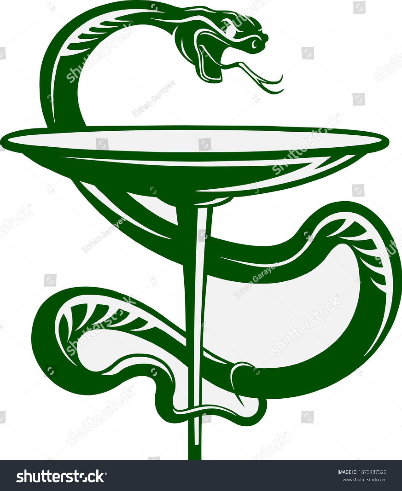 Чаша со змеёй Асклепий символ медицины