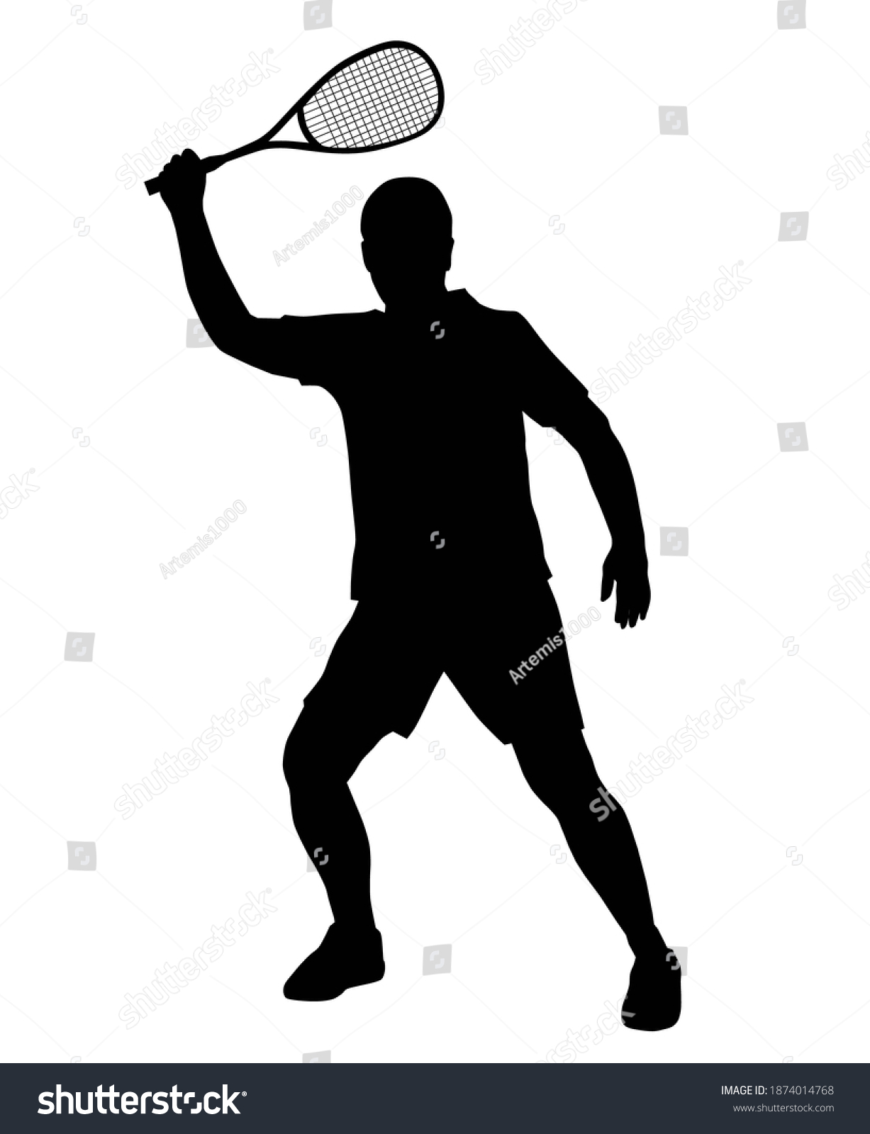 Squash Player Graphic Quality Vector Stock Vector (Royalty Free ...