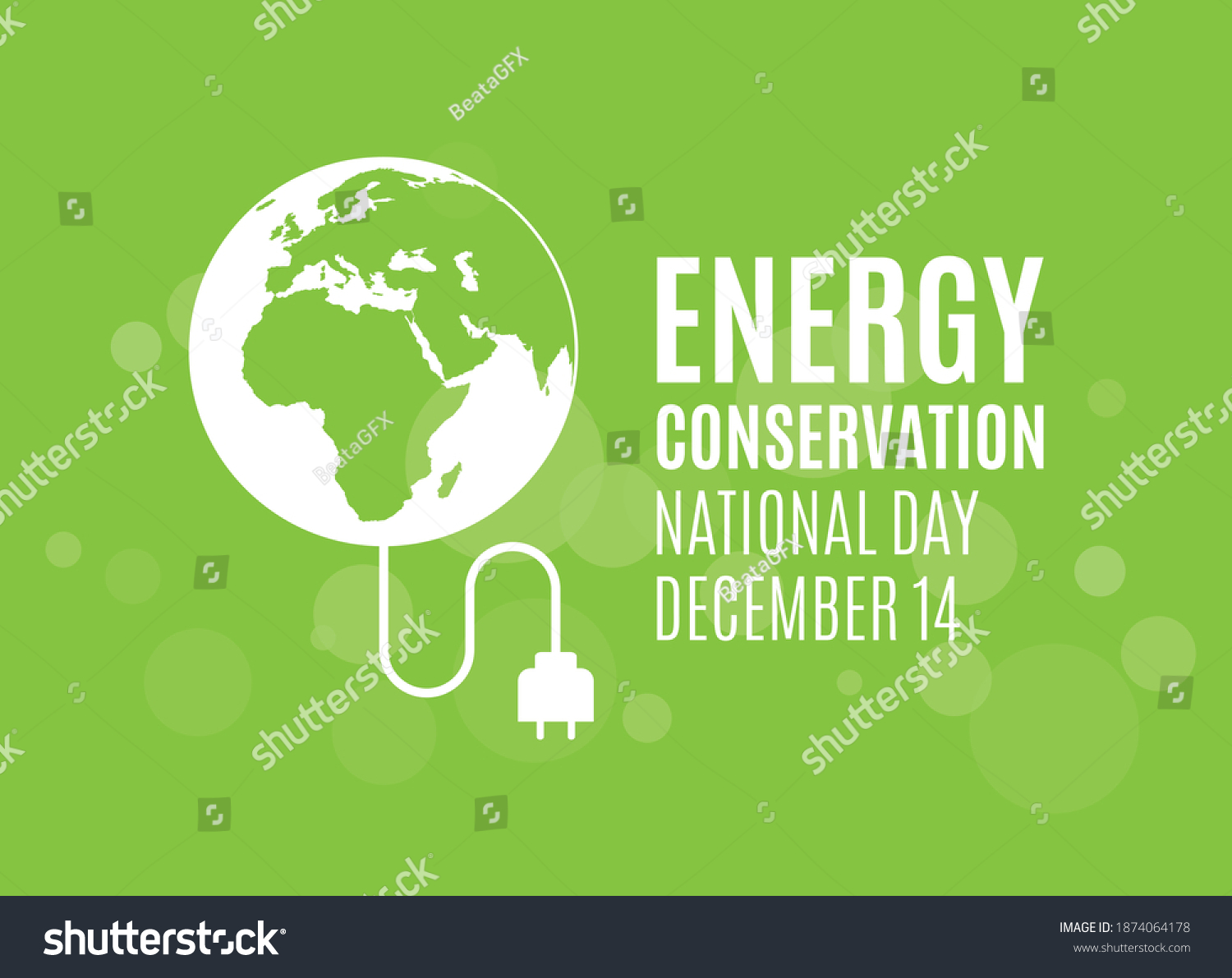 National Energy Conservation Day Vector Planet Stock Vector (royalty 