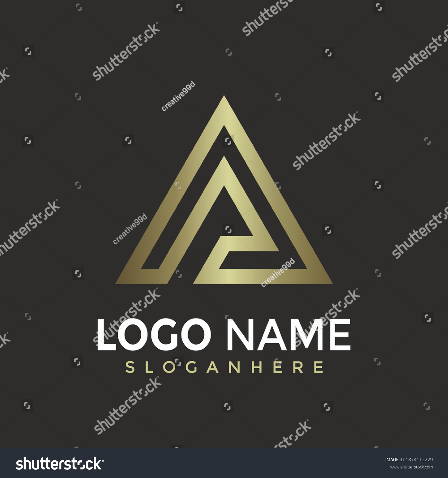 Letter Triangle Modern Logo Design Vector Stock Vector (Royalty Free ...