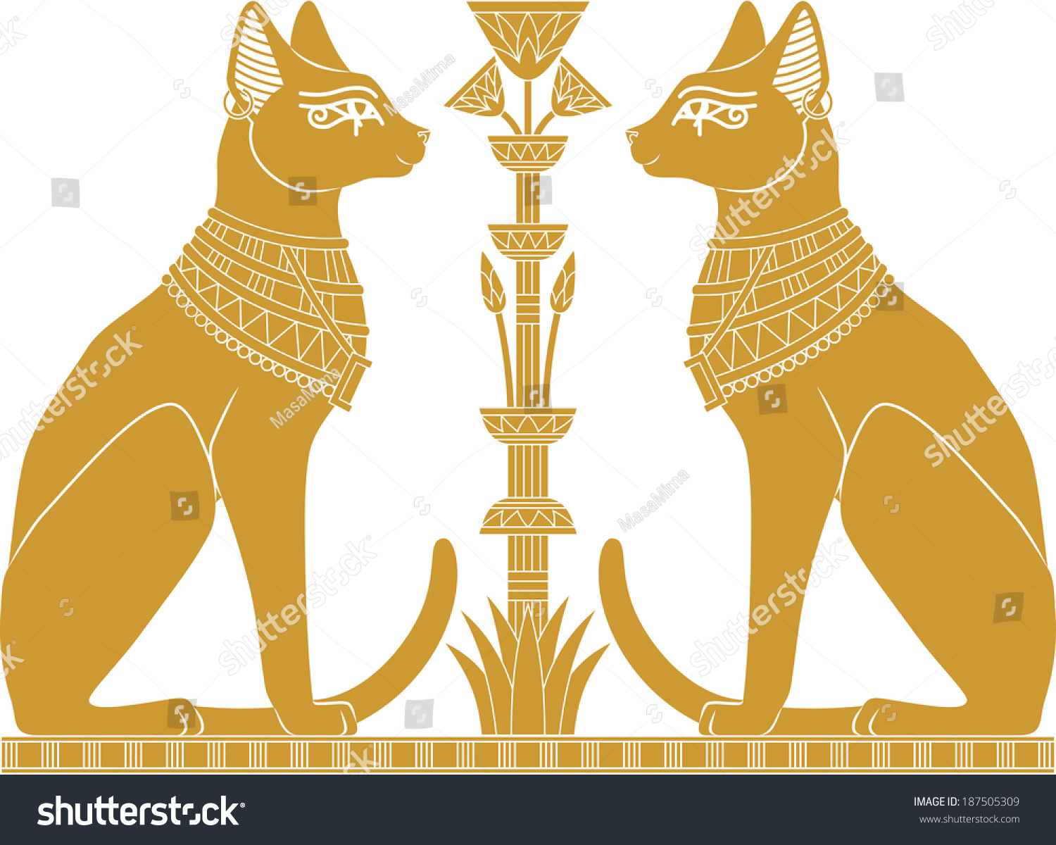 Кошка Египет орнамент