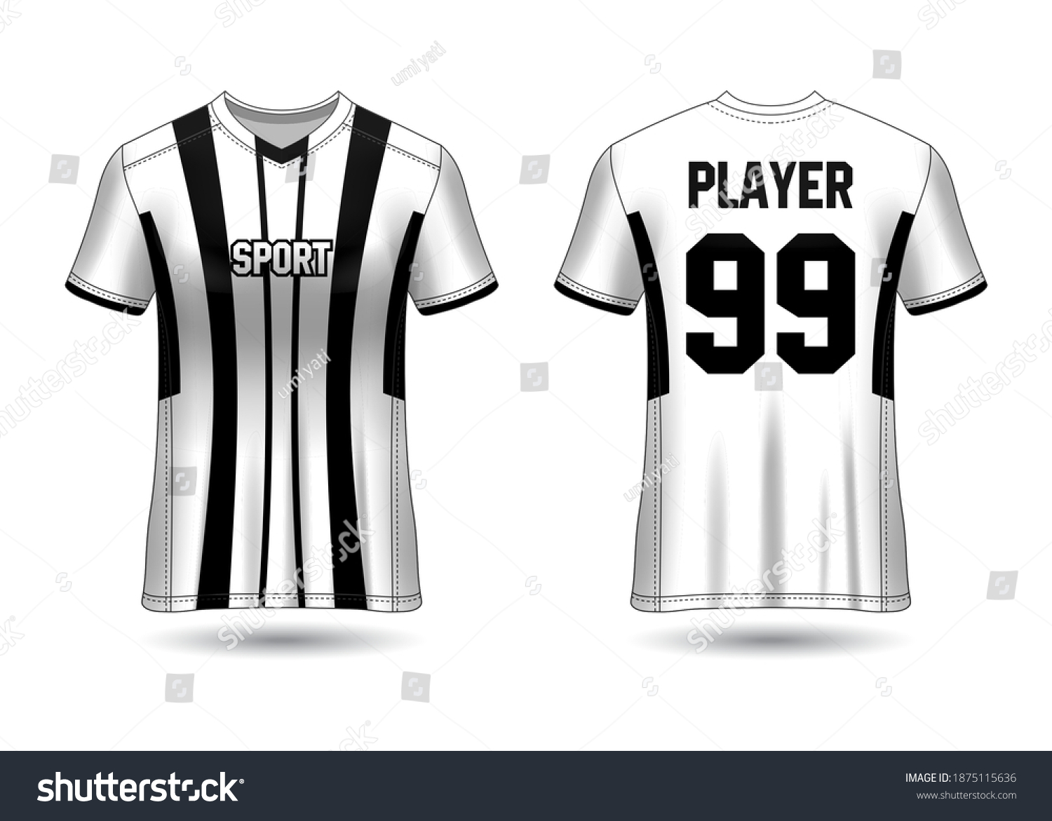 Soccer Sports Jersey Design Template Team Stock Vector (Royalty Free