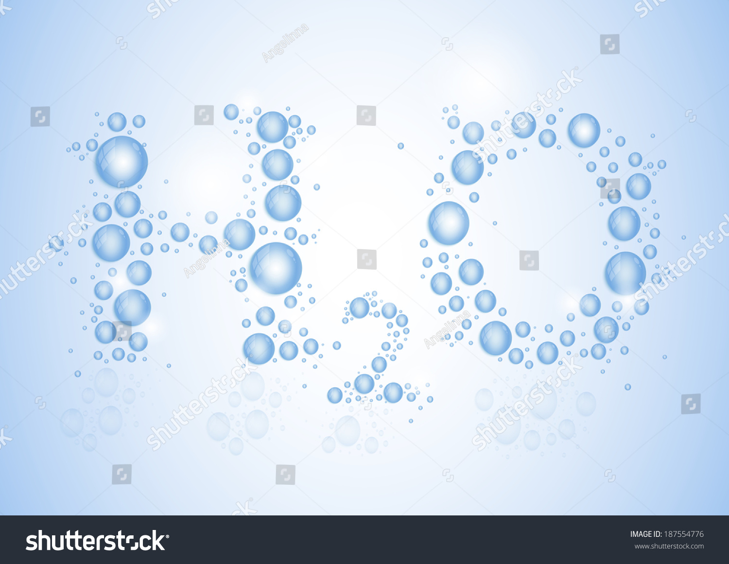 Illustration Water Chemical Formula Shaped Like Stock Vector (Royalty ...