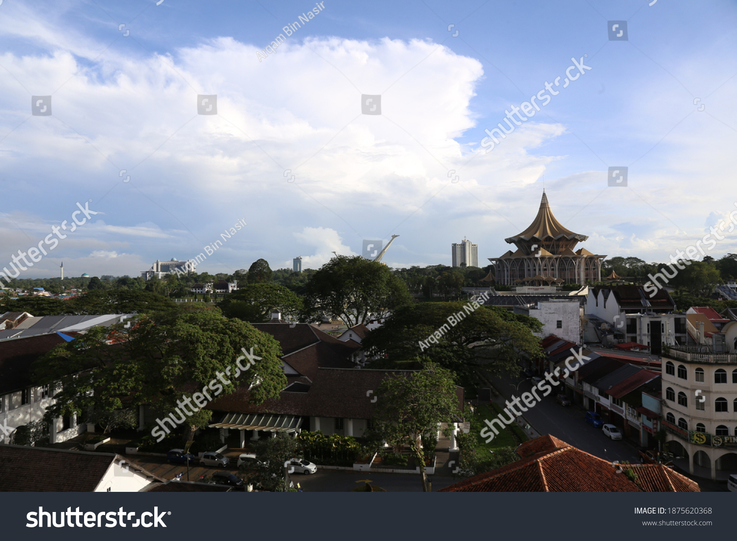 Kuching Sarawak 15 December 2020 Aerial Stock Photo 1875620368   Stock Photo Kuching Sarawak December An Aerial View Of Kuching City 1875620368 