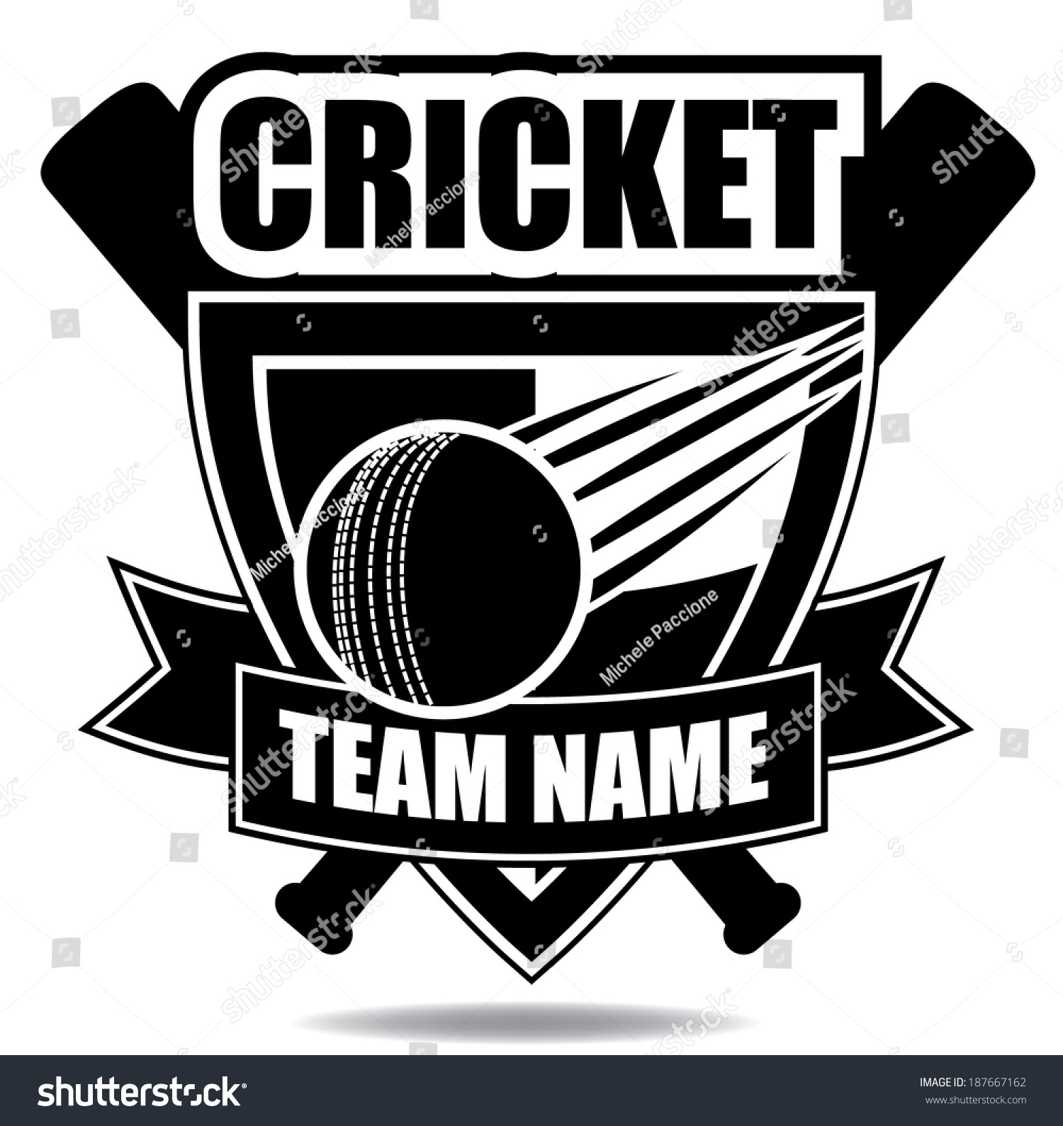 Cricket Badge Icon Symbol Eps 10 Stock Vector (Royalty Free) 187667162 ...