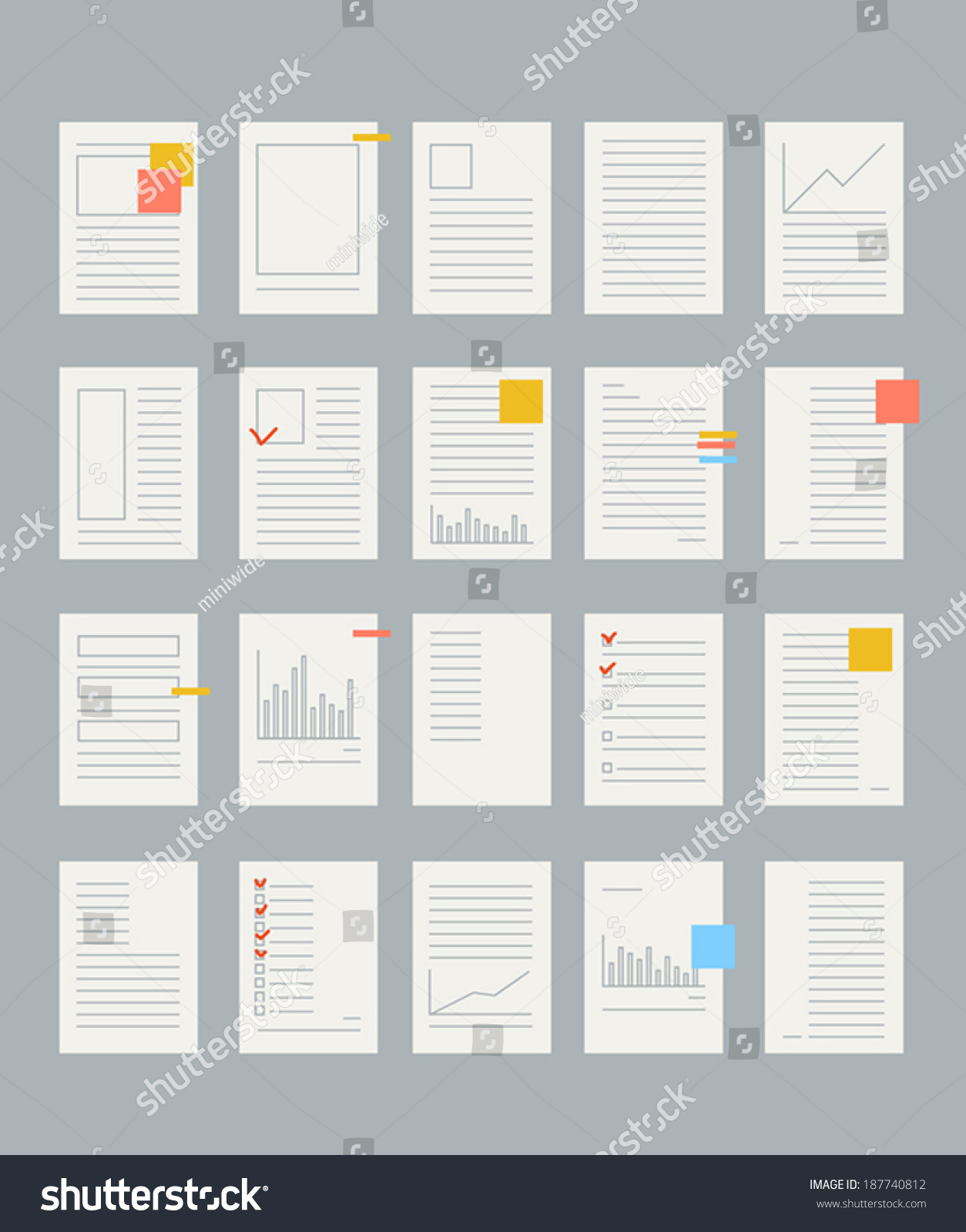 Basic Document Stock Vector (Royalty Free) 187740812 | Shutterstock