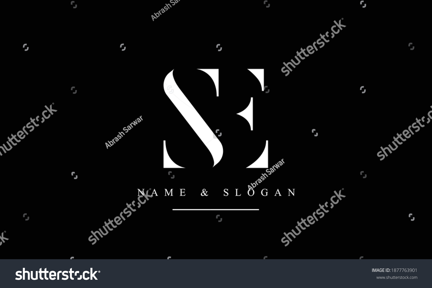 Se Es Abstract Vector Logo Monogram Stock Vector (Royalty Free ...