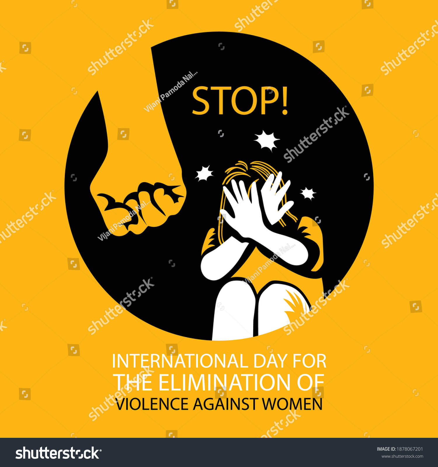 International Day Elimination Violence Against Women Stock Vector ...