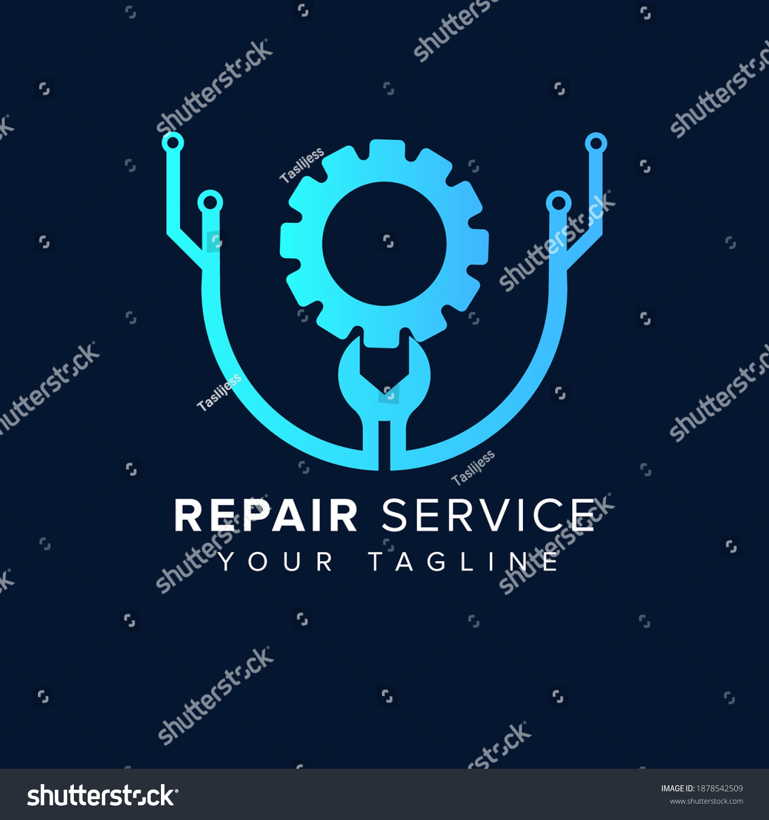 Technology Repair Logo Icon Vector Logo Stock Vector (Royalty Free ...