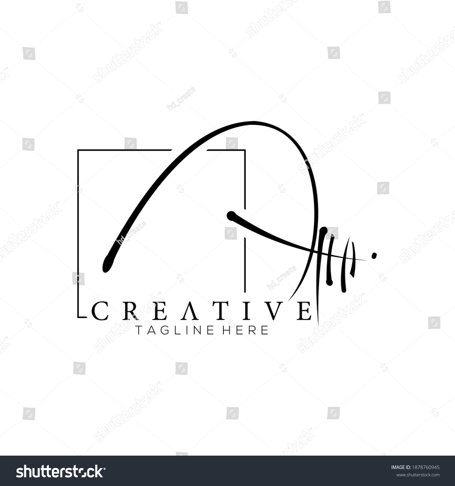 Elegant Letter N Black Handwriting Signature Stock Vector (Royalty Free ...