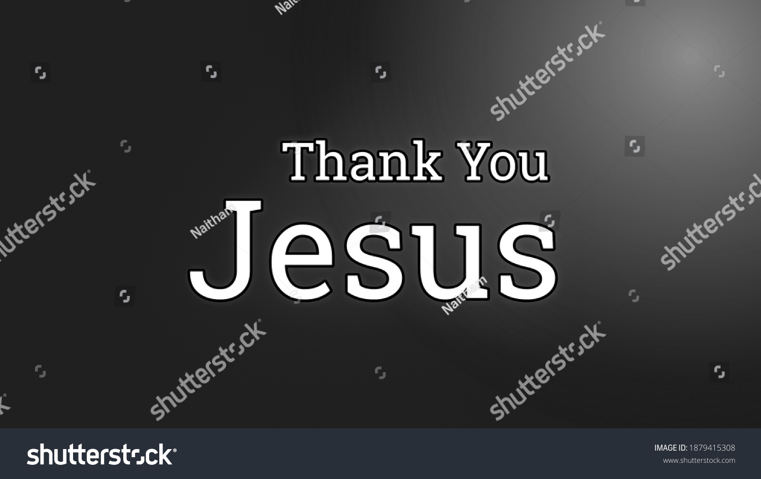 Thank You Jesus Text Black White Stock Illustration 1879415308 ...