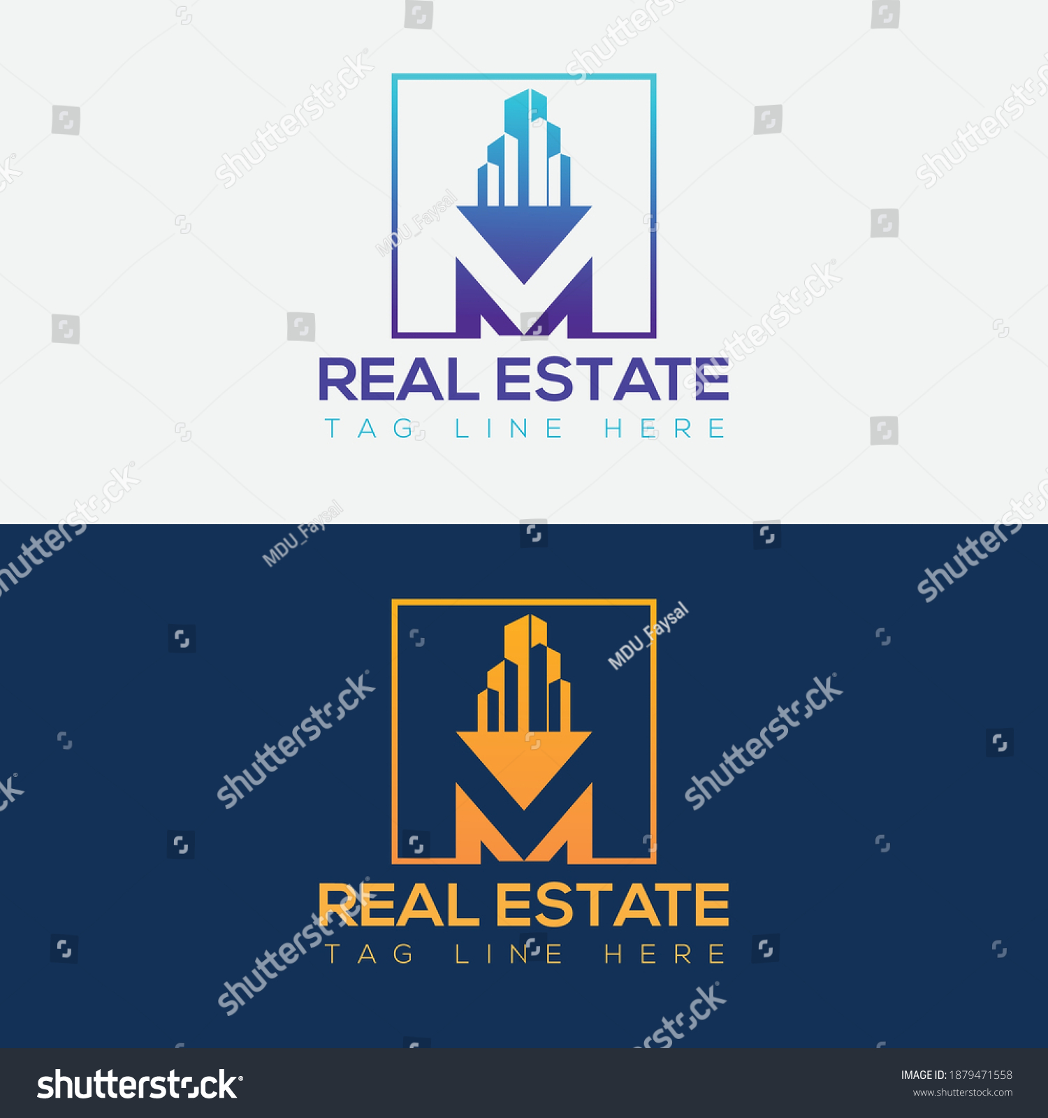 Letter Logo Real Estate Logo Design Stock Vector (Royalty Free ...