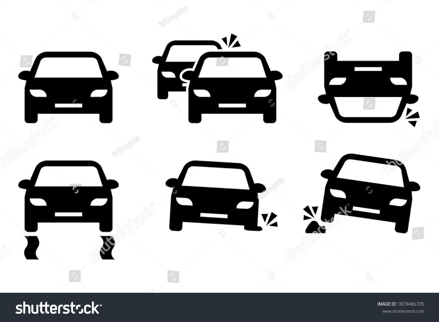 line-art-set-road-sign-car-stock-vector-royalty-free-1879486705