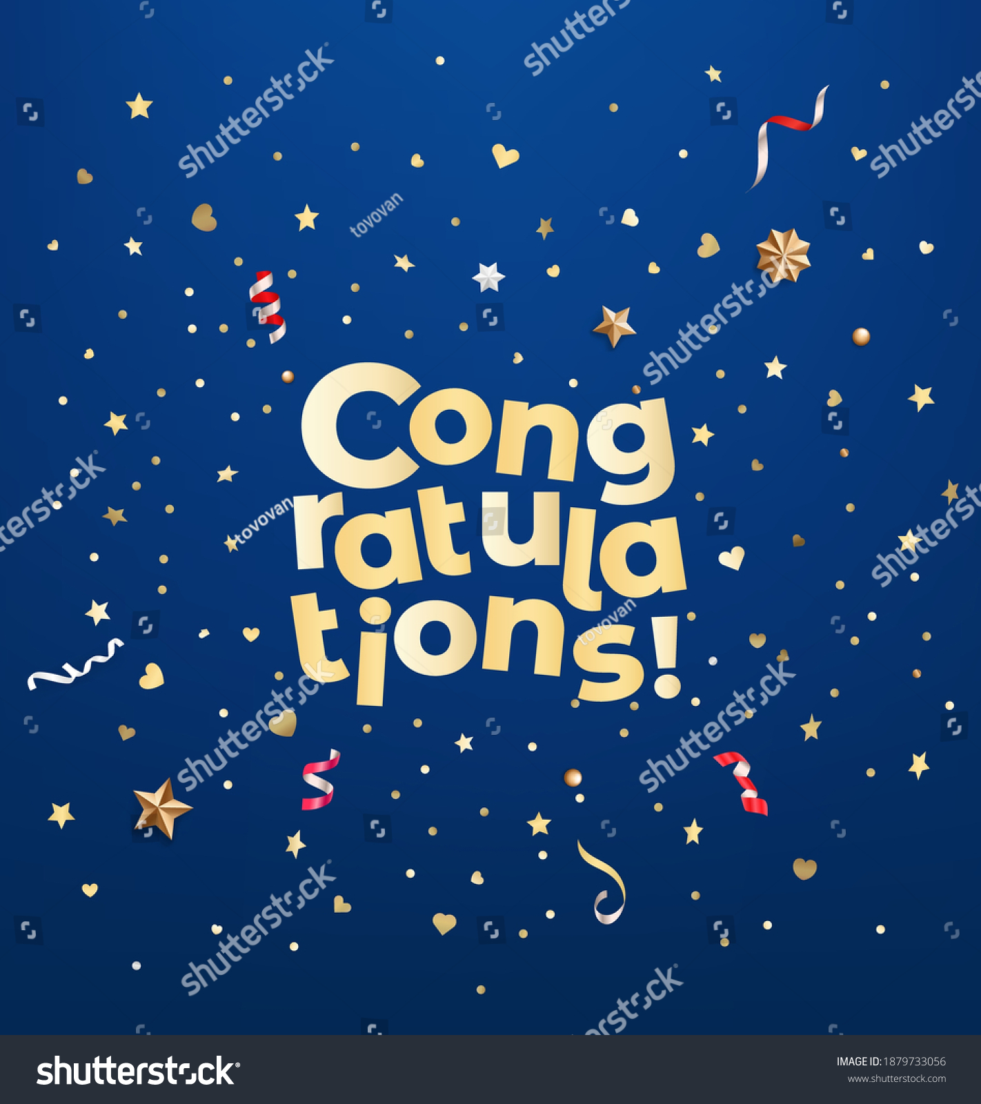 Congratulations Confetti Stars Hearts Stock Vector Royalty Free 1879733056 Shutterstock 0410