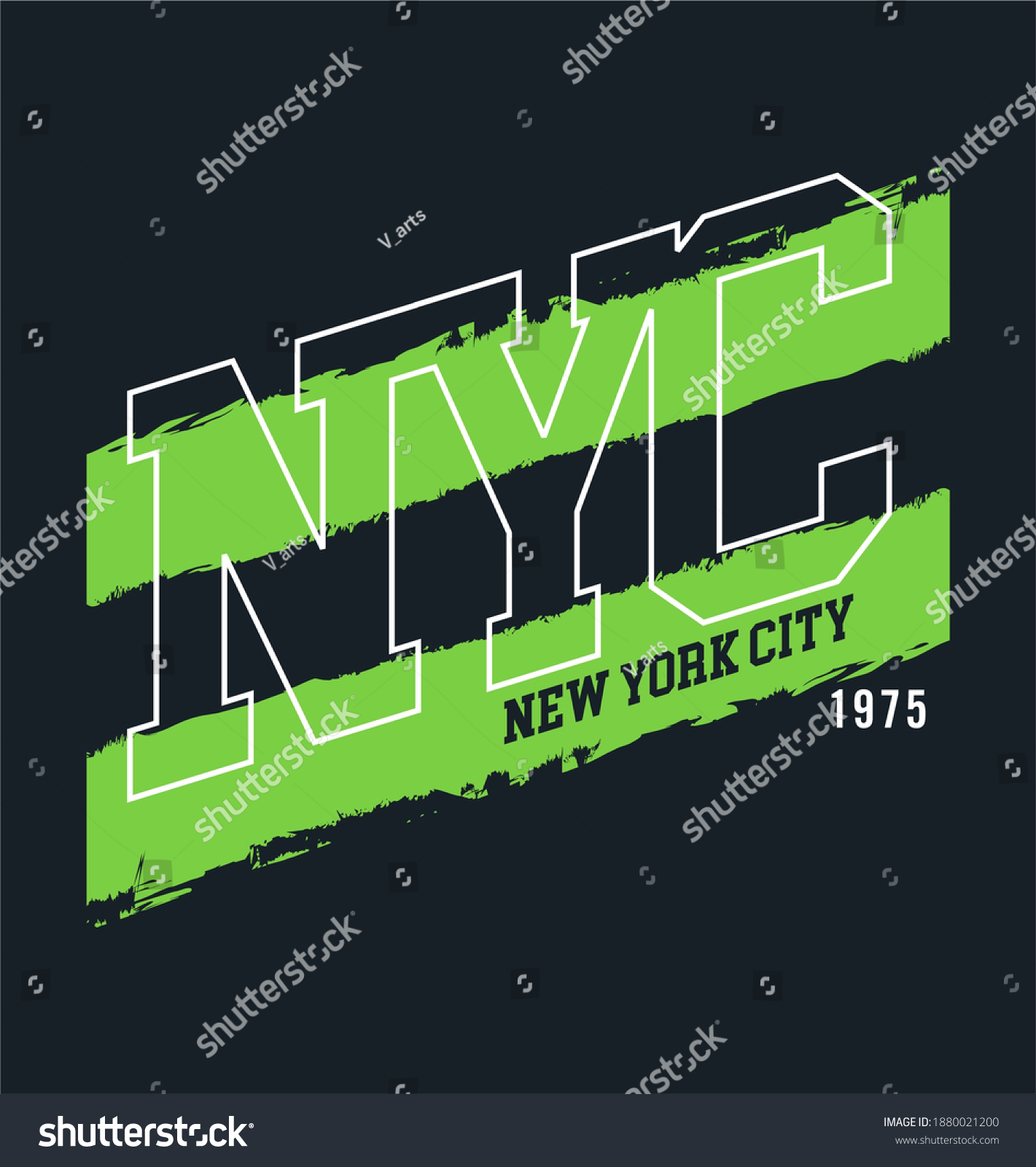 Nyc New York City Design Typography Stock Vector (Royalty Free ...