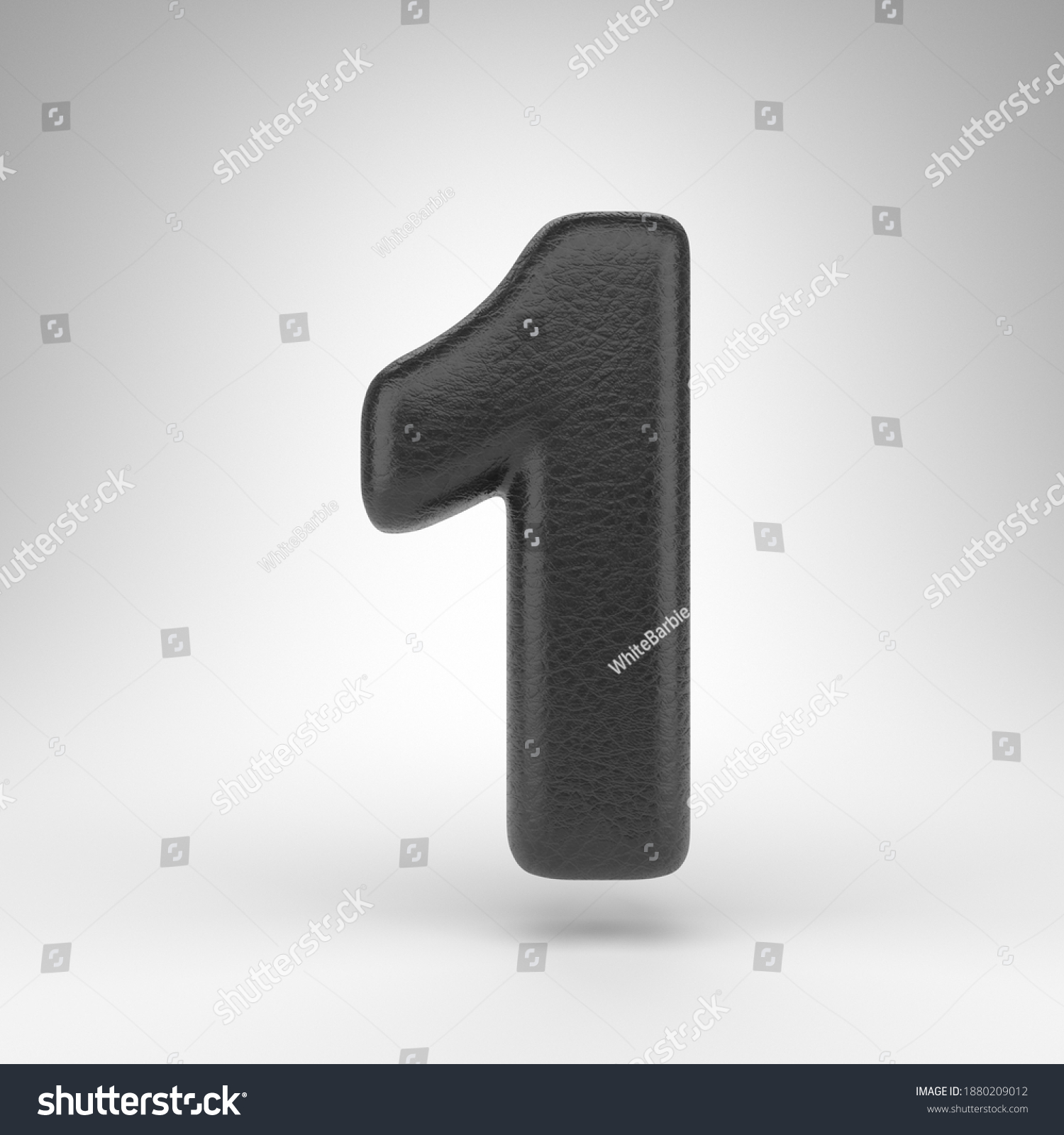 Number 1 On White Background Black Stock Illustration 1880209012