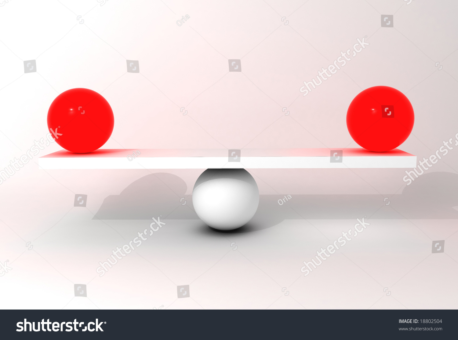 Three Sphere Balance Conceptual Illustration Representing Stock ...