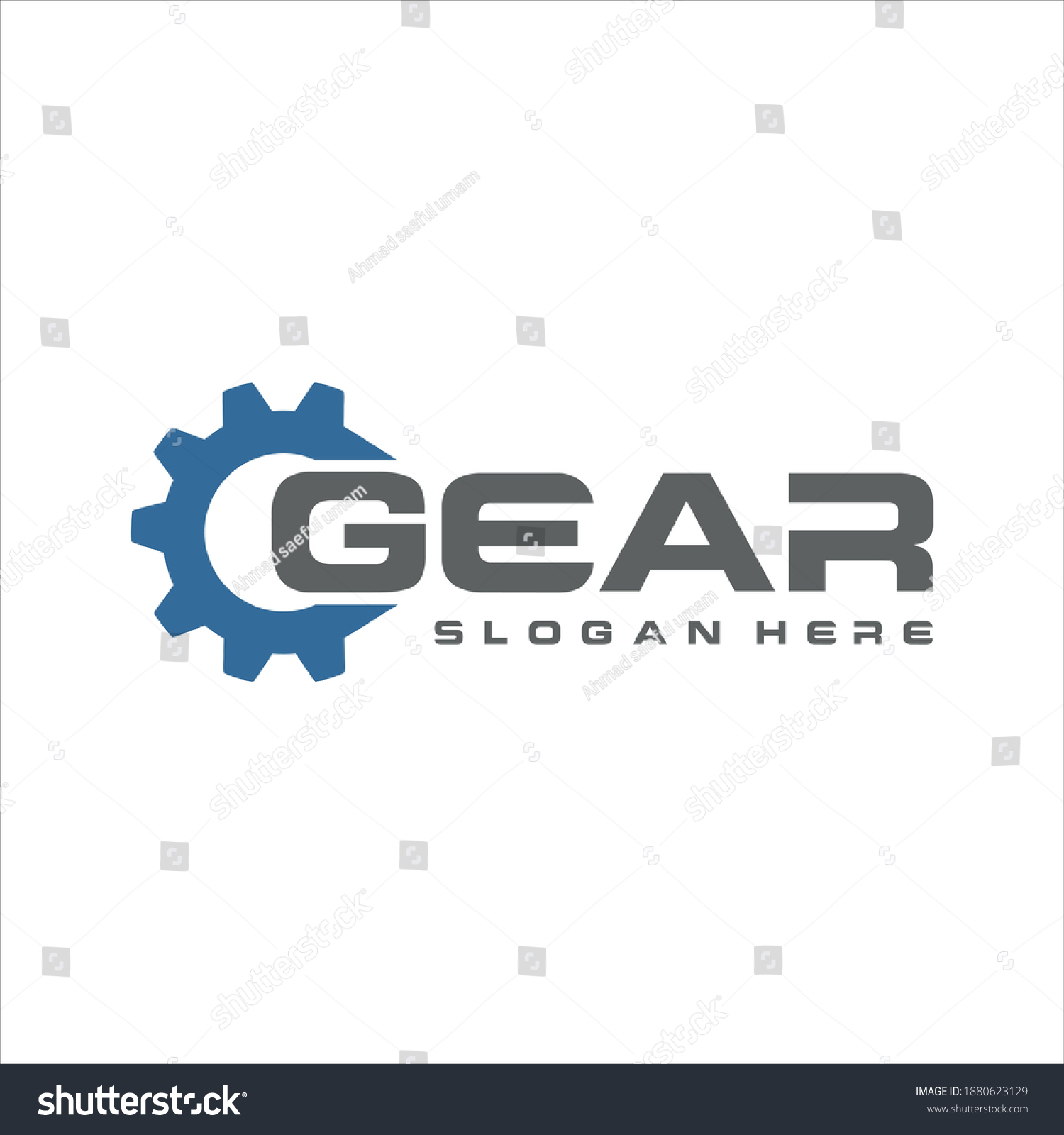 Tech Gear Wheel Logo Design Stock Vector (Royalty Free) 1880623129 ...