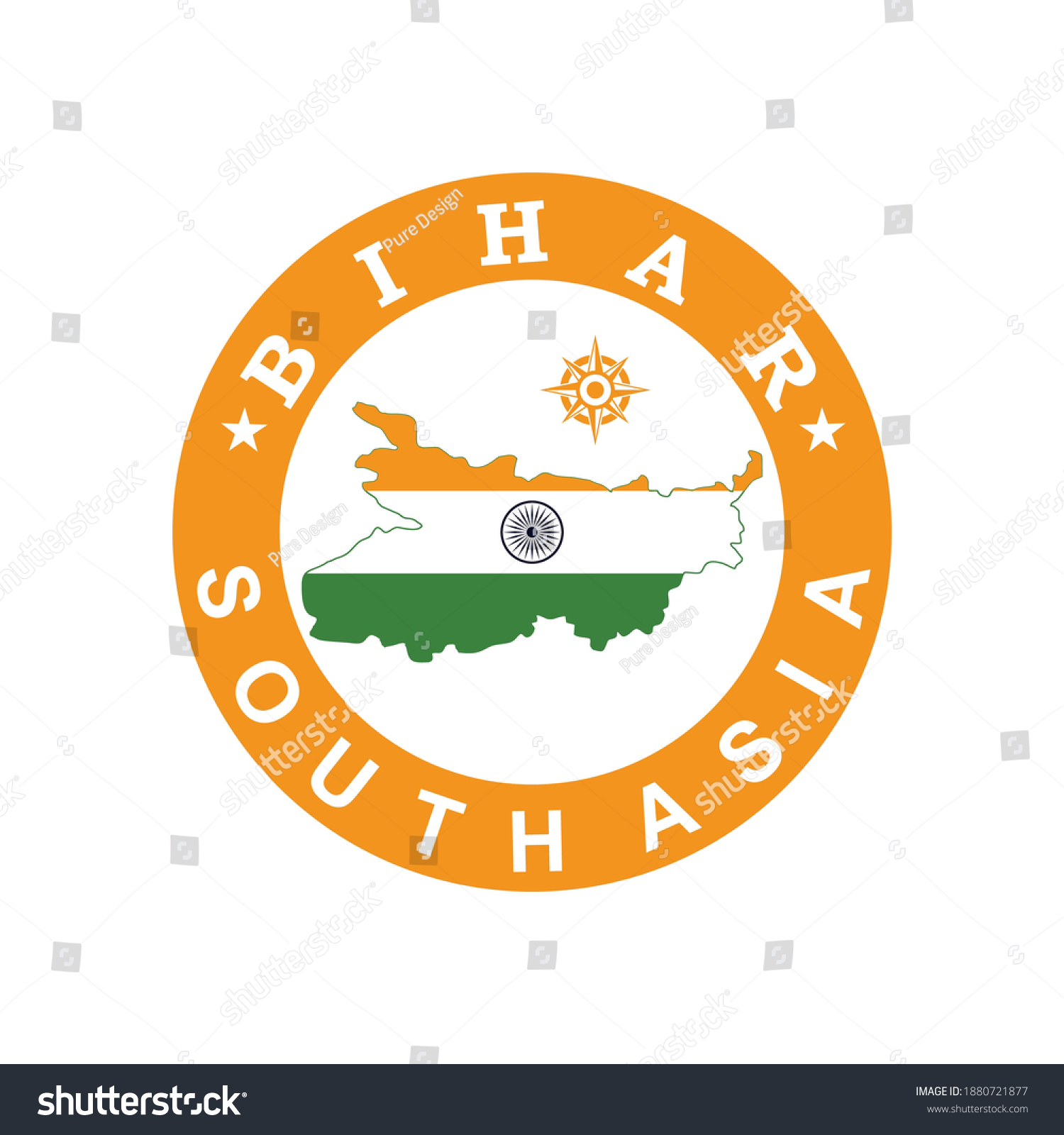 Bihar Map Vector India Logo Stock Vector (Royalty Free) 1880721877 ...