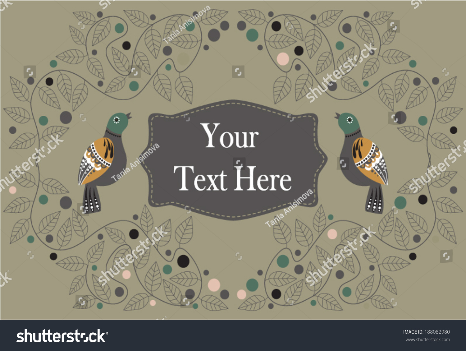 Vector Template Invitation Stock Vector (Royalty Free) 188082980