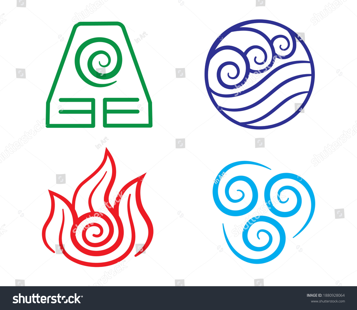 Set Avatar Symbol Collection Anime Signs Stock Vector (Royalty Free ...