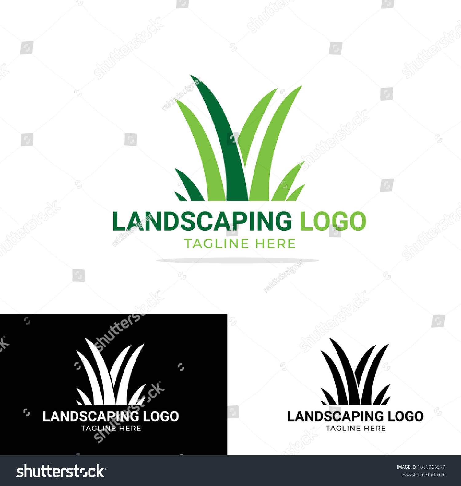 Landscaping Lawn Care Logo Design Vector Stock Vector (Royalty Free ...