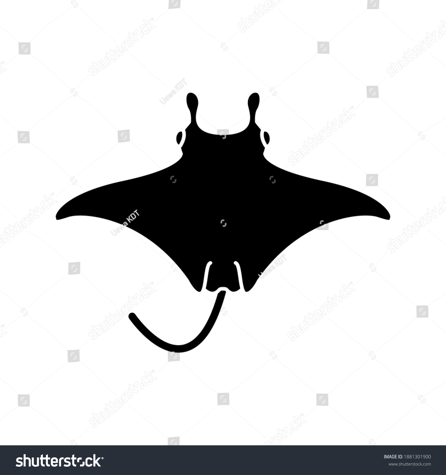 Manta Icon Manta Ray Vector Animal Stock Vector (Royalty Free ...