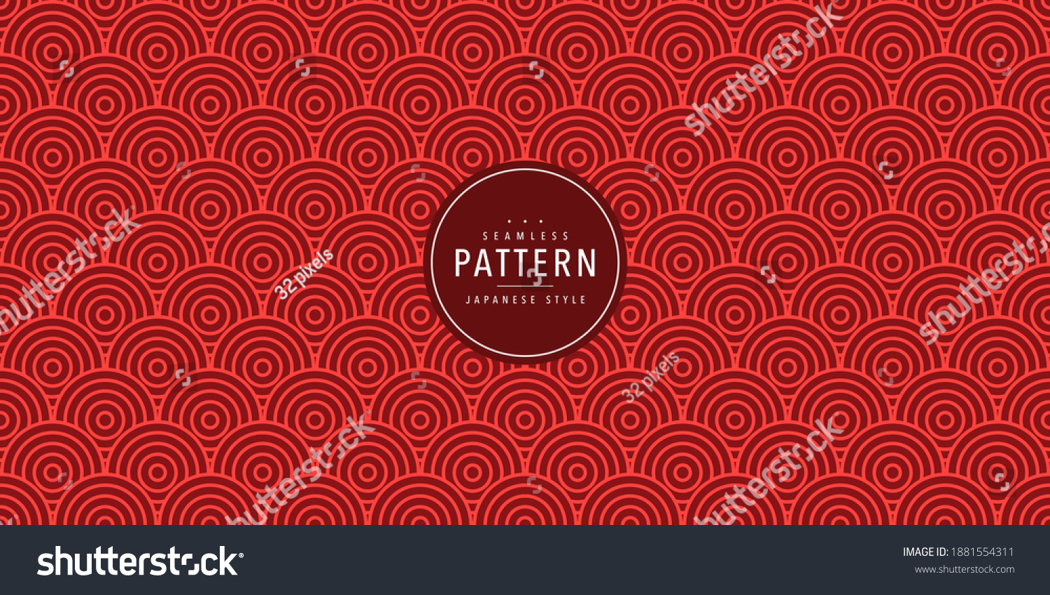 Japanese Seamless Round Pattern Traditional Chinese Stock Vector ...