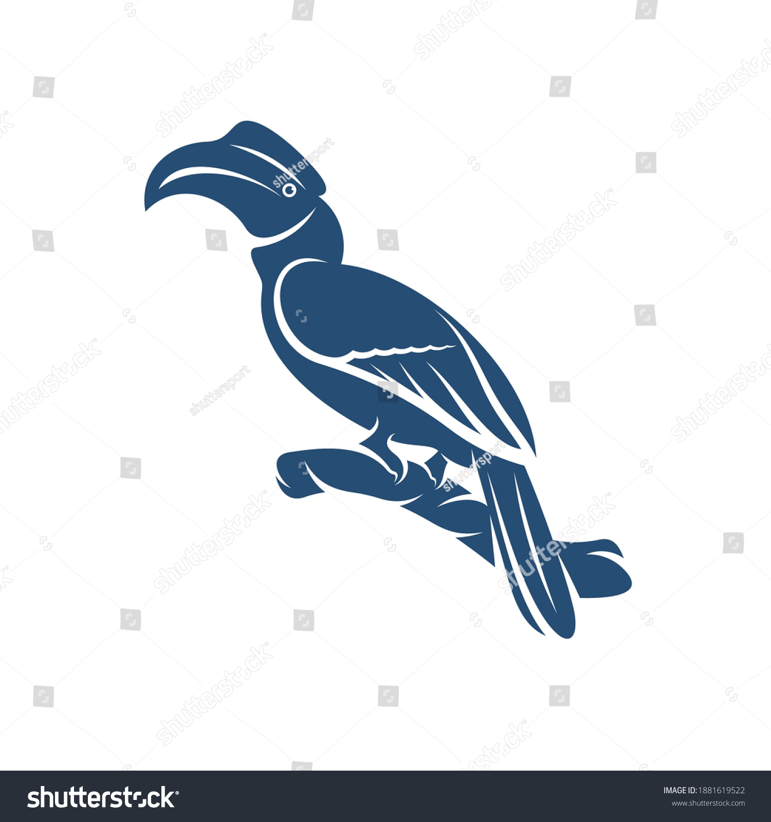 Rangkong Bird Design Vector Illustration Creative Stock Vector (Royalty ...