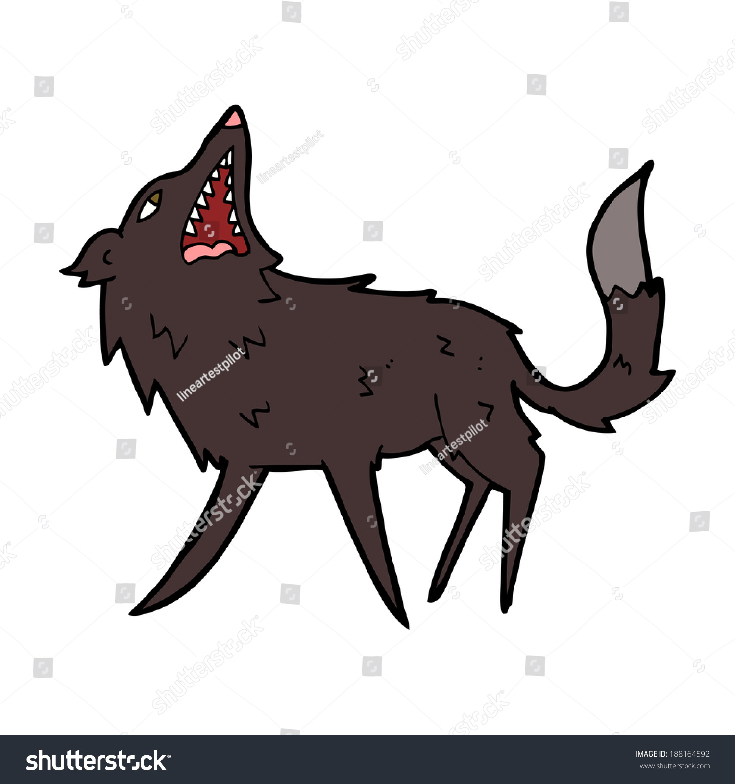 Cartoon Snapping Wolf Stock Illustration 188164592 | Shutterstock