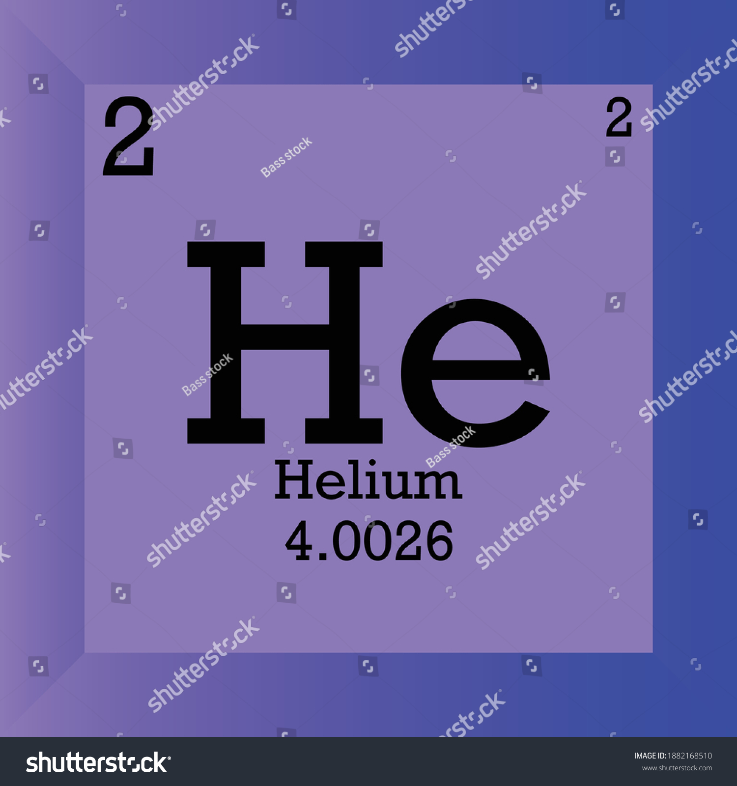 He Helium Chemical Element Periodic Table Stock Vector (Royalty Free ...