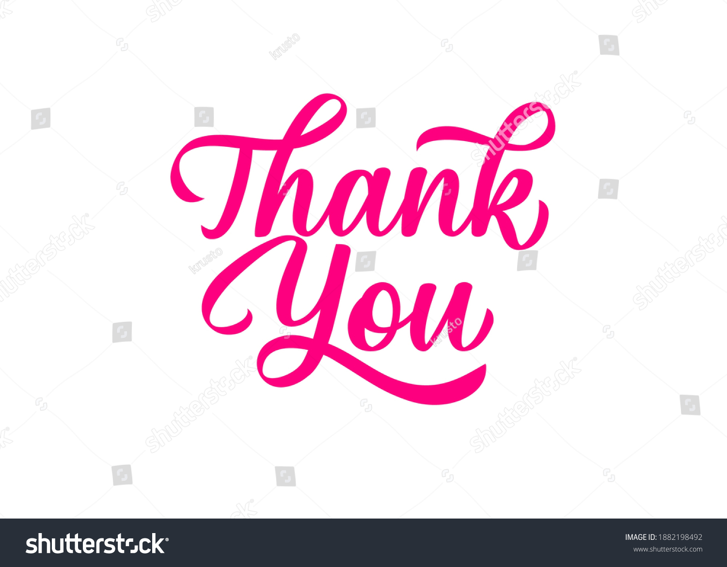 Thank You Hand Drawn Calligraphy Brush Stock Vector Royalty Free 1882198492 Shutterstock 2619