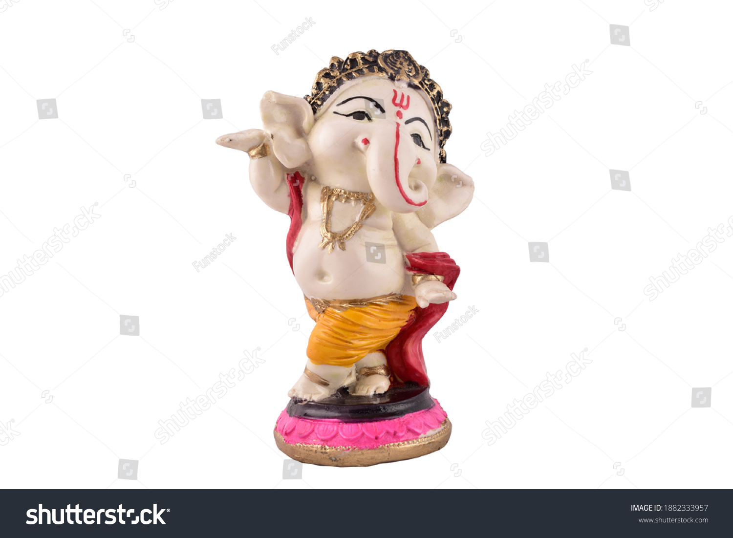 Ganesha Statue Isolated On White Background Stock Photo 1882333957 ...