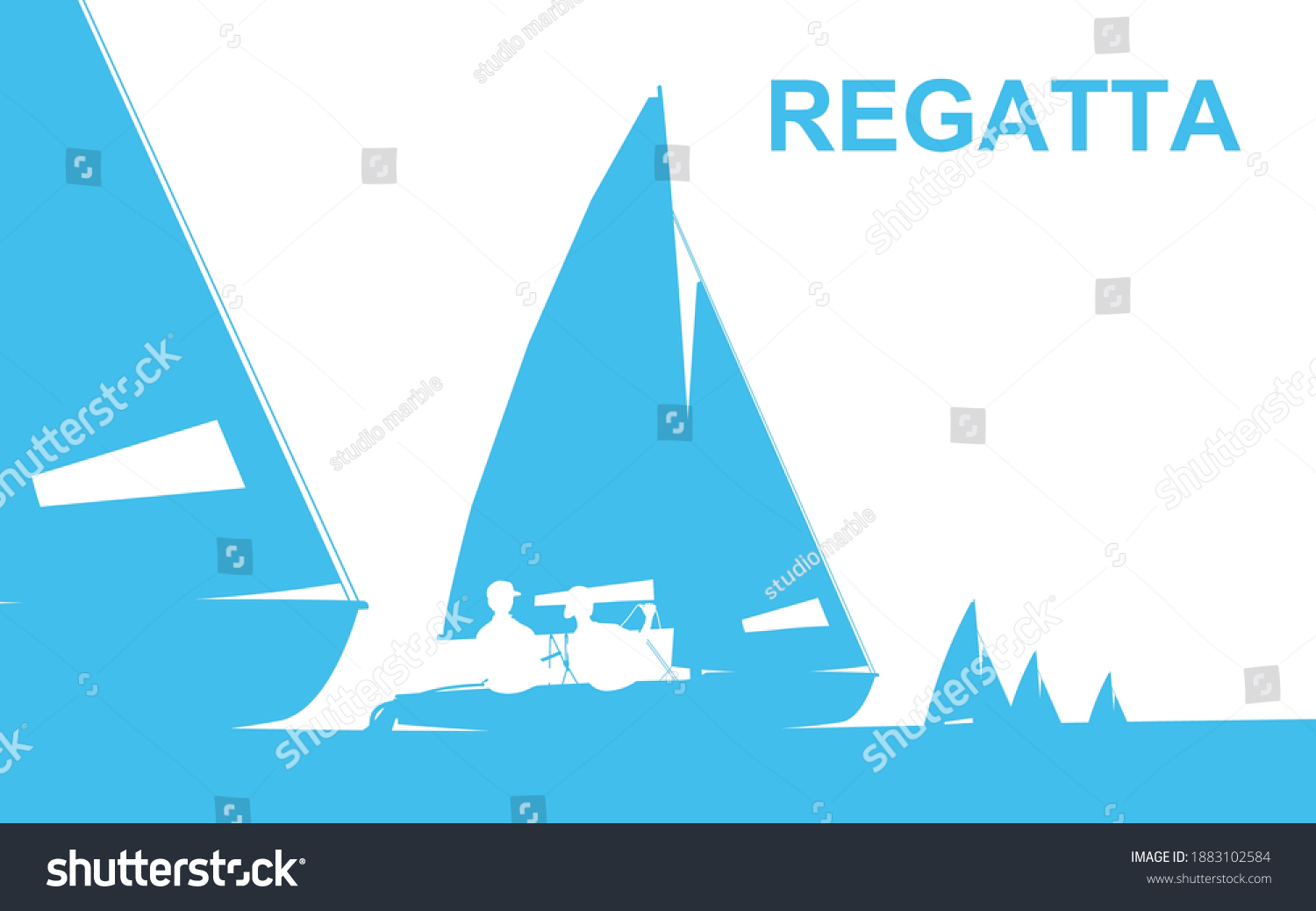 sailboat race clipart