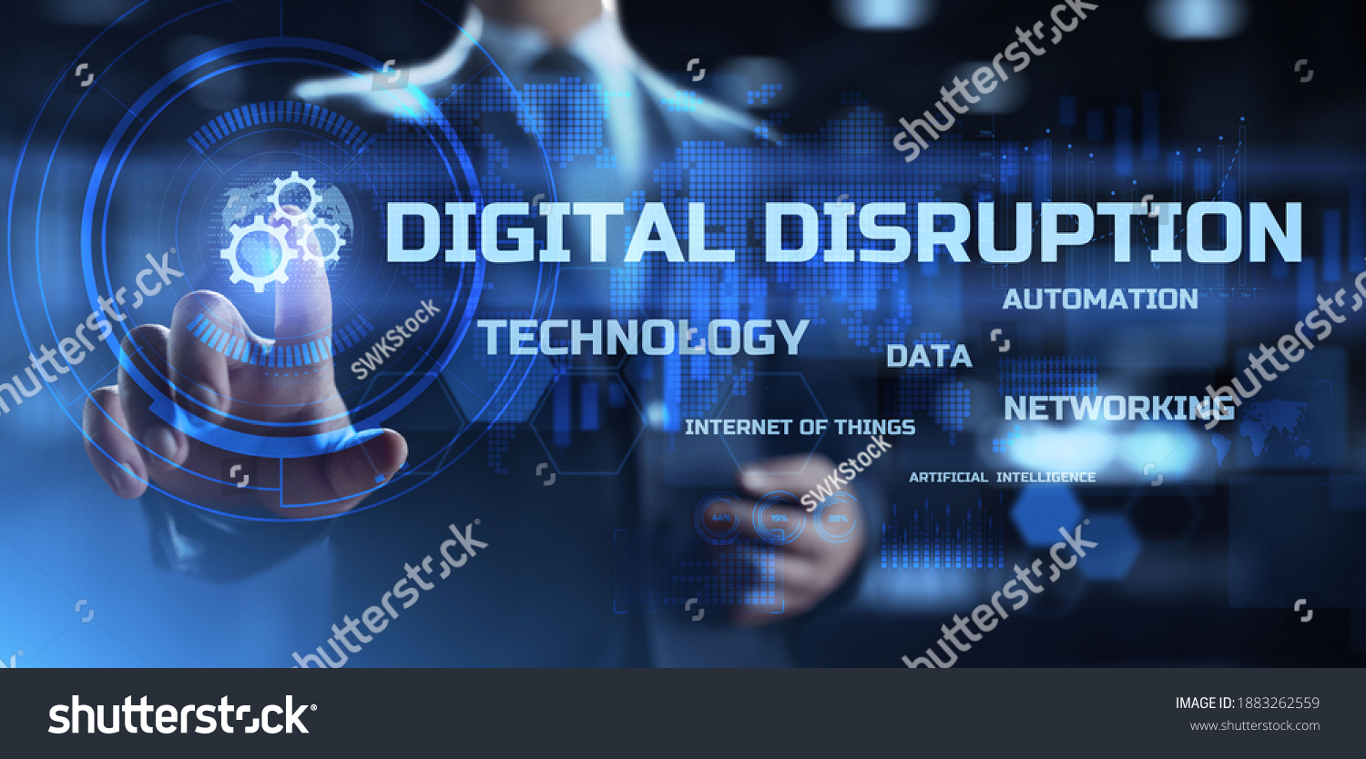 Digital Disruption Transformation Innovation Technology Business Stock ...