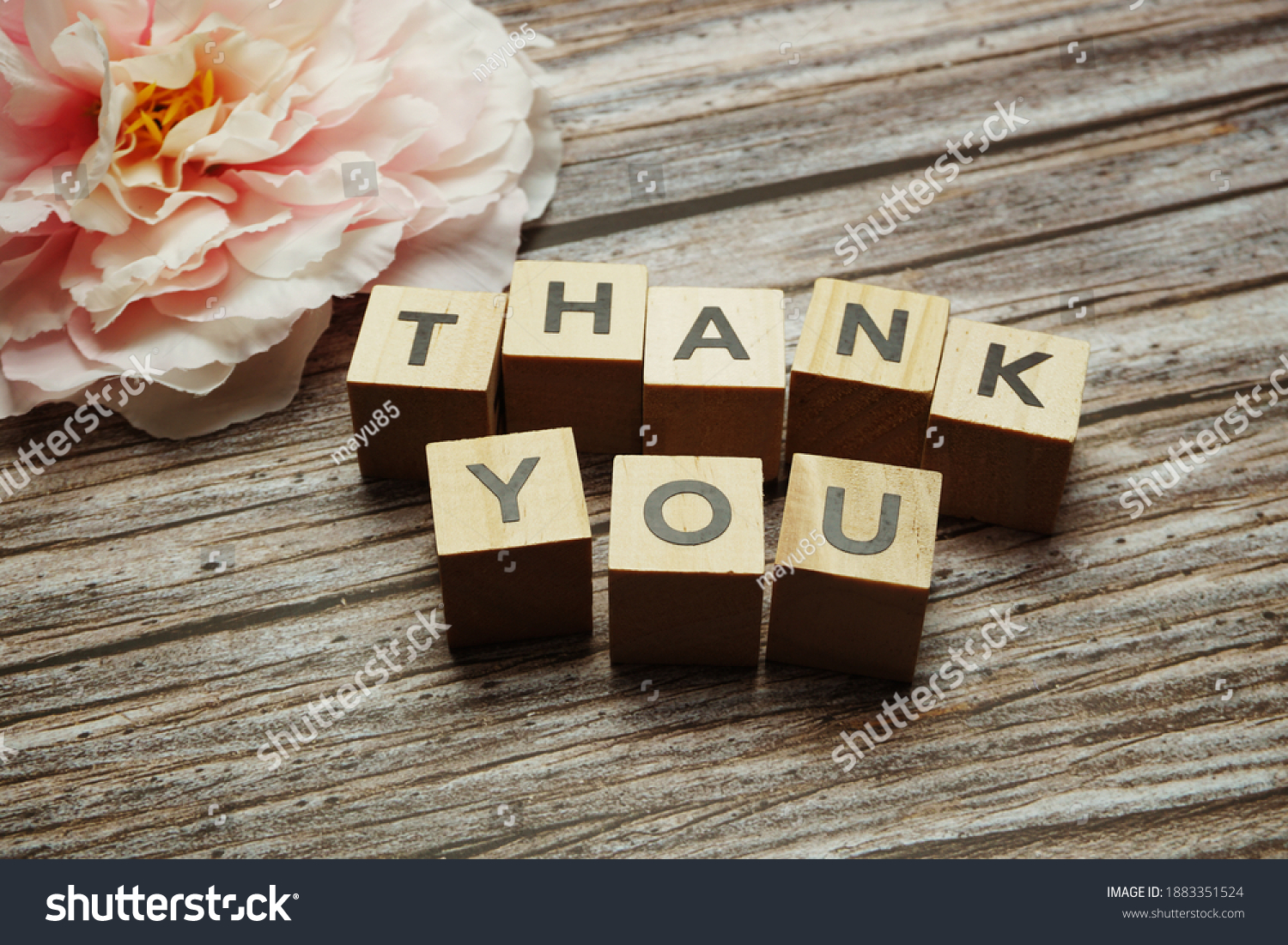 Thank You Alphabet Letters Space Copy Stock Photo 1883351524 | Shutterstock