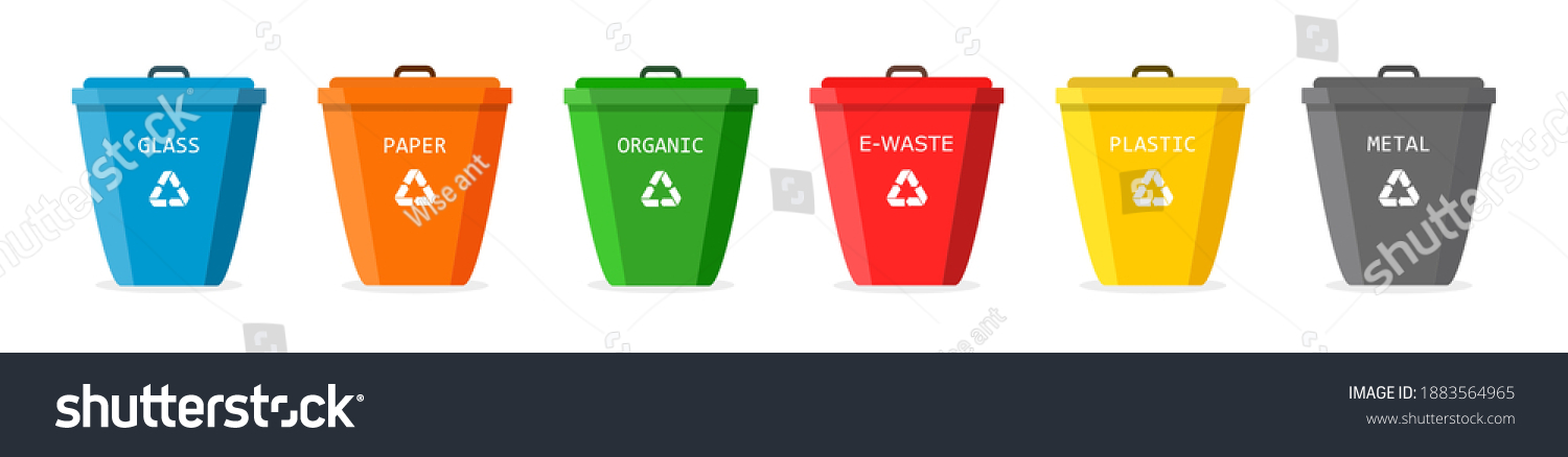 Recycle Trash Bin Icons Bin Plastic Stock Vector (Royalty Free ...