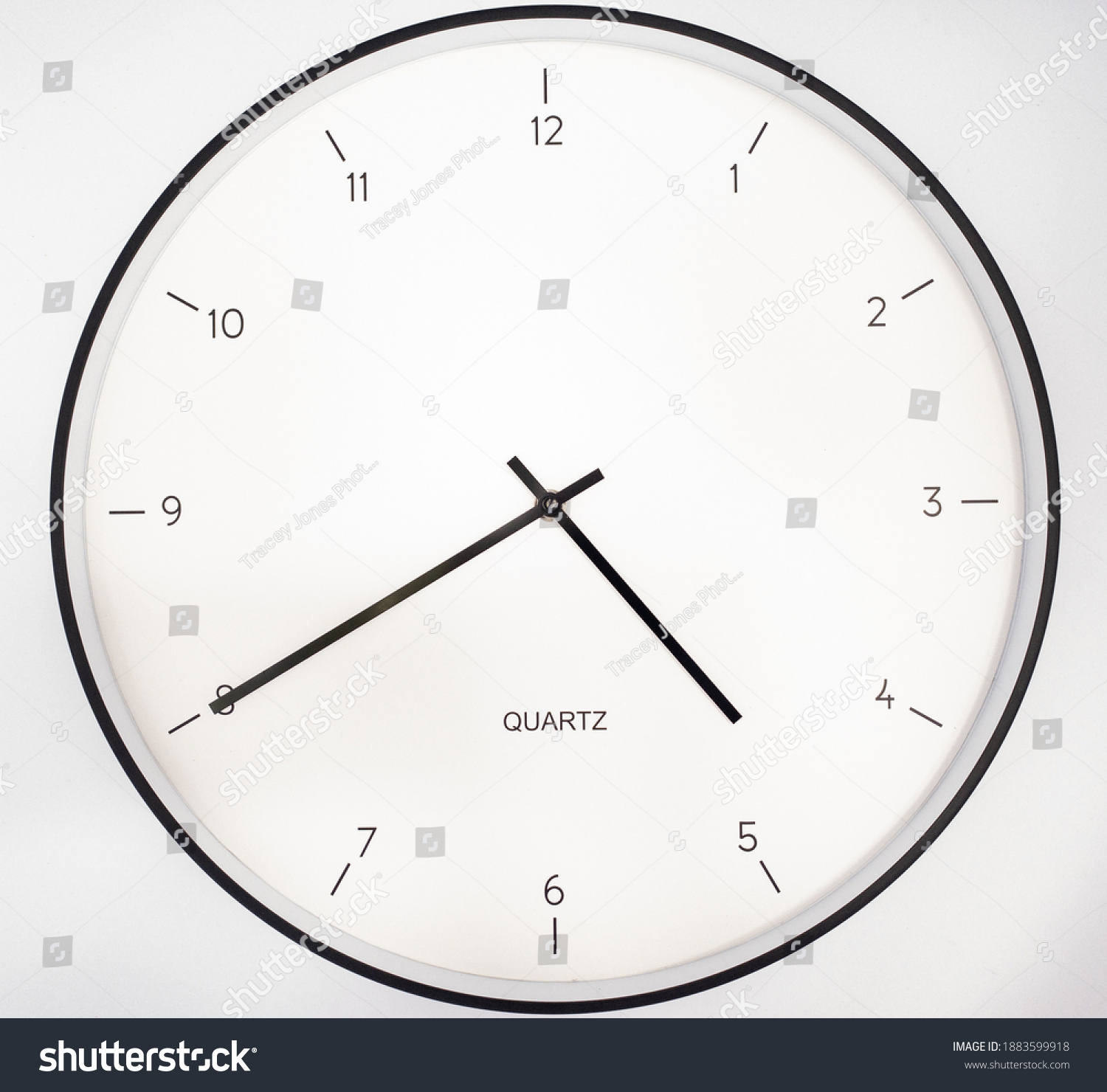 Plain Clock Face On White Background Stock Photo 1883599918 | Shutterstock