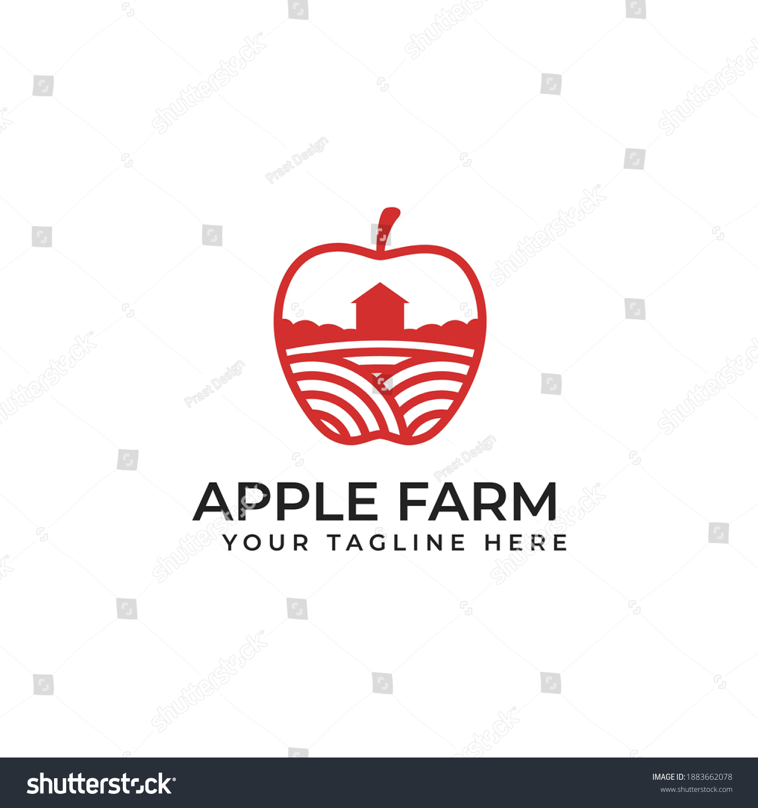 Apple Fruit Farm Logo Concept Design Stock Vector (Royalty Free ...