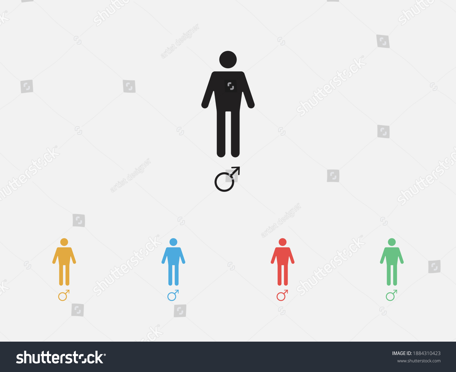 Male Sex Symbol Gender Man Symbol Stock Vector Royalty Free 1884310423 Shutterstock 4376