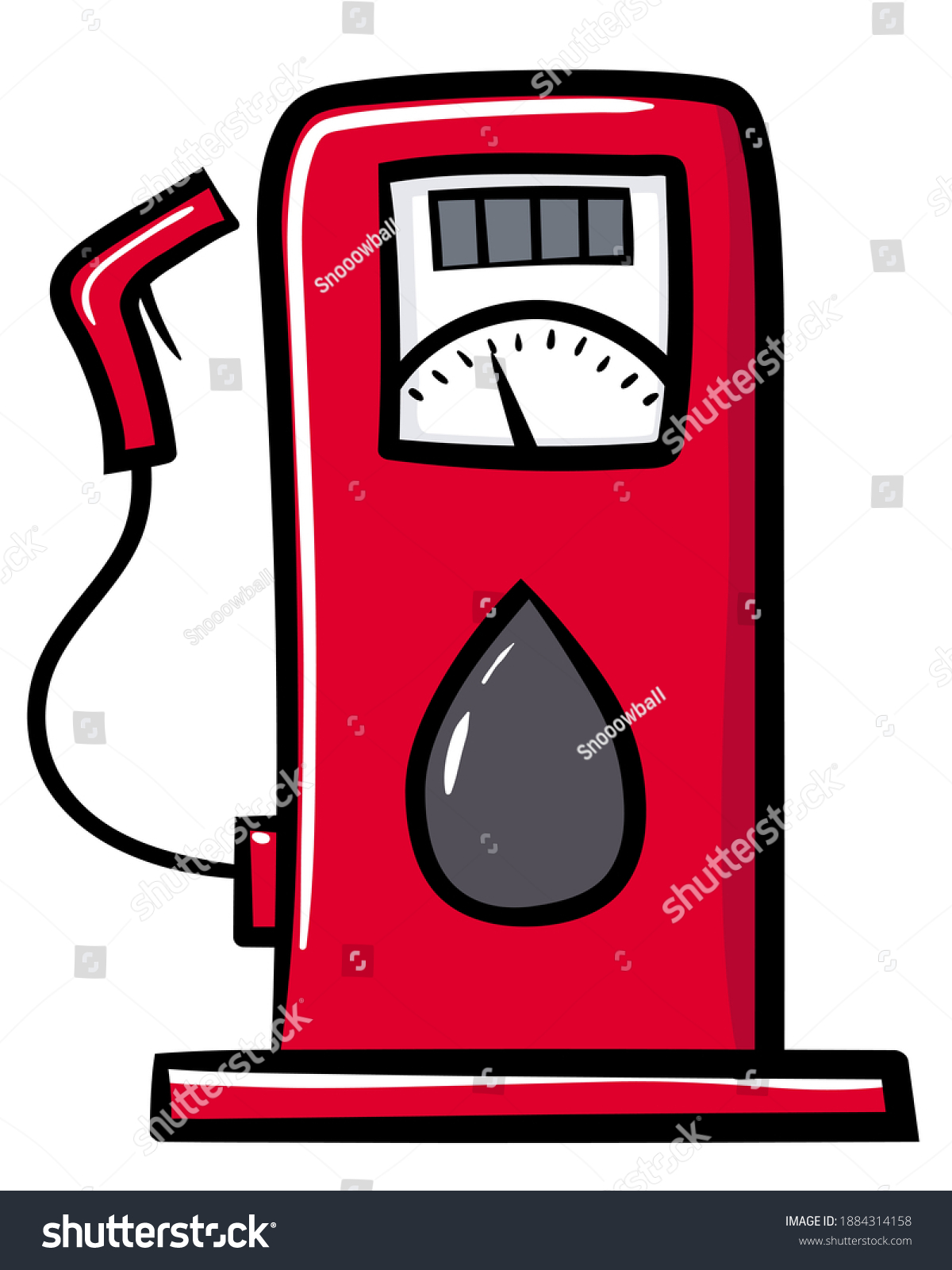 Gasoline Pump Gas Station Doodle Stock Vector (Royalty Free) 1884314158 ...