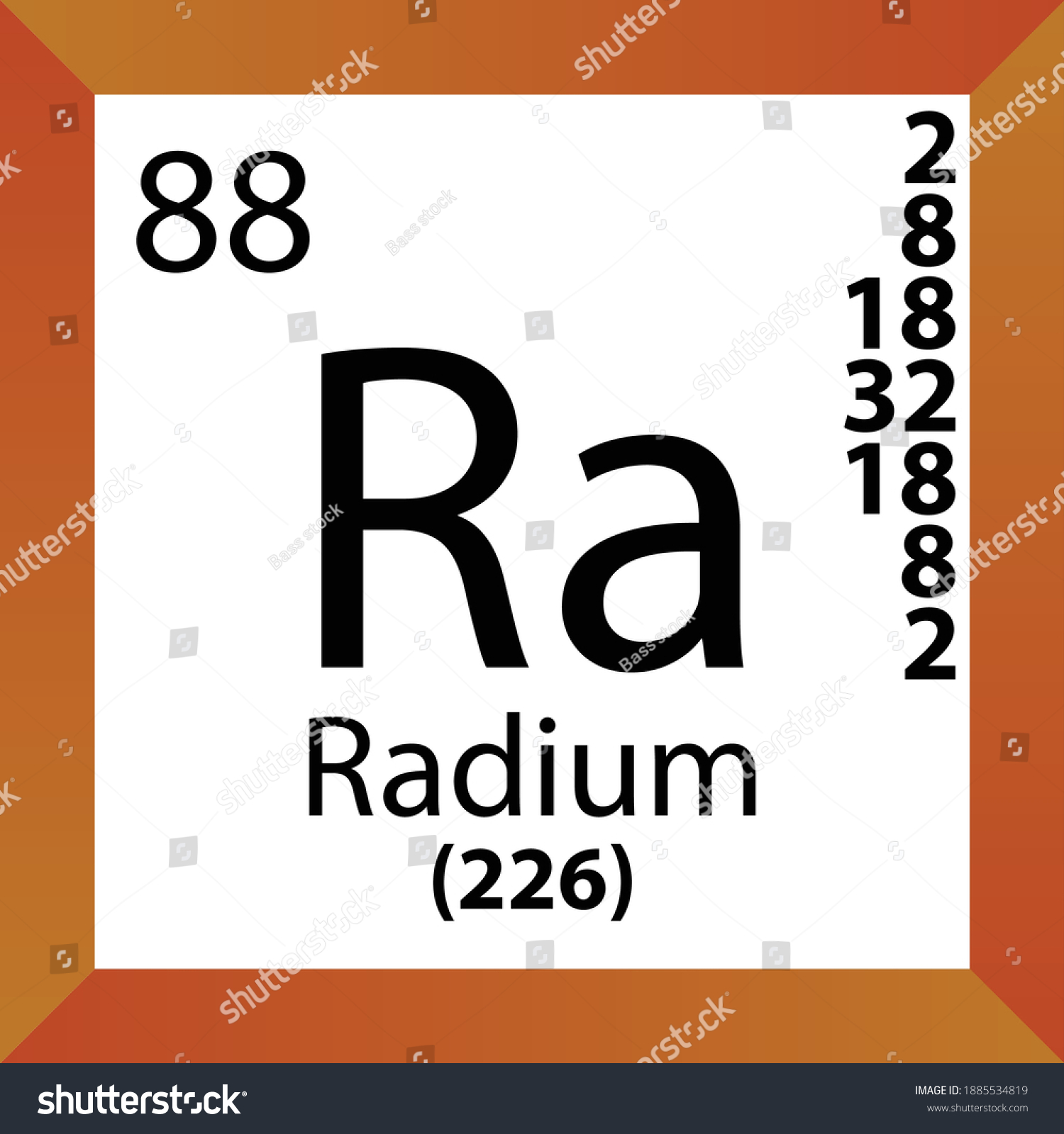 Ra Radium Chemical Element Periodic Table Stock Vector (Royalty Free ...