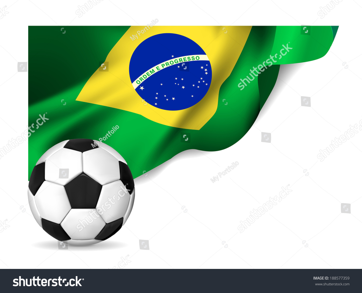 Soccer Ball Brasil Flag Vector Illustration Stock Vector (Royalty Free ...