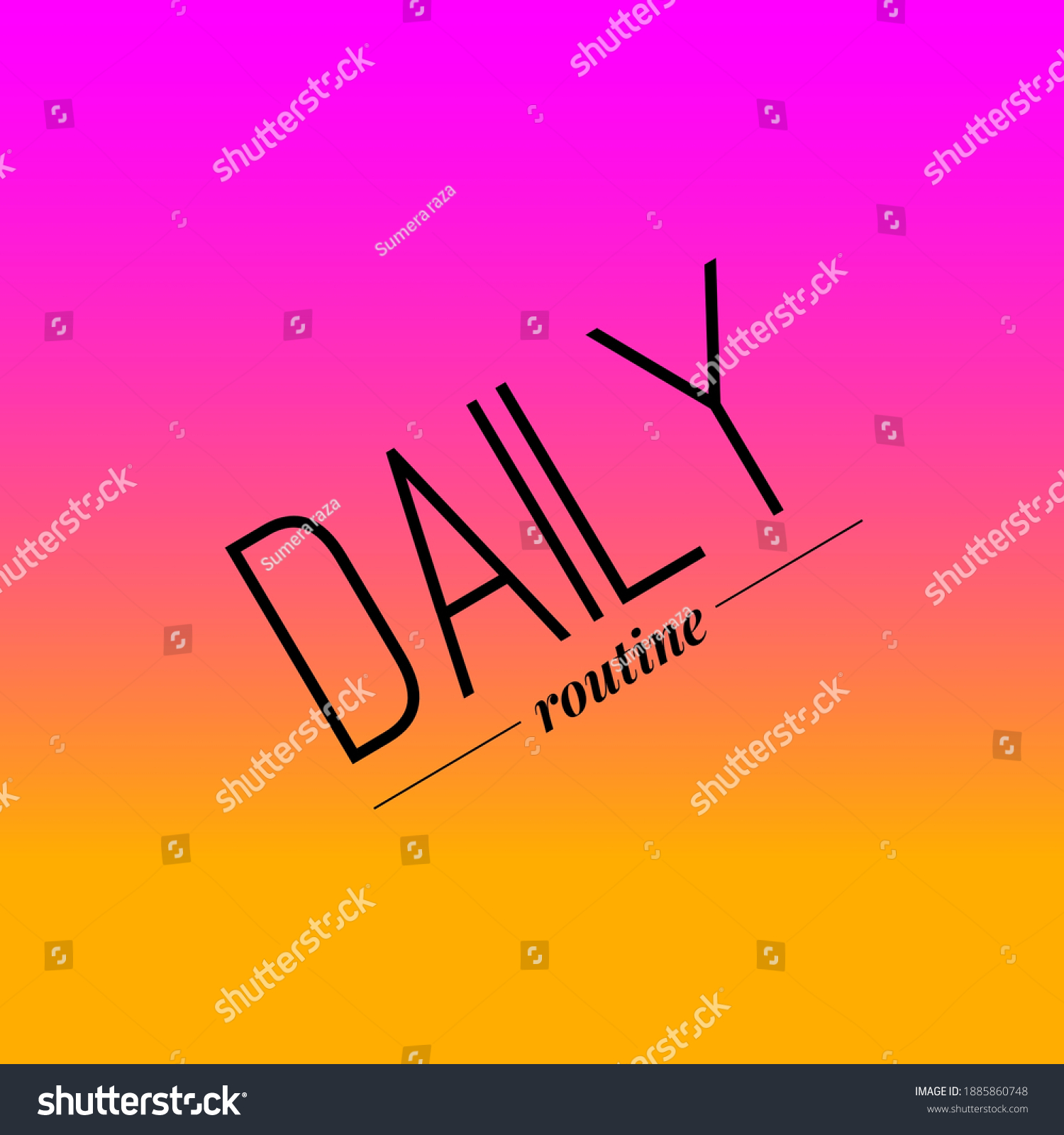 daily-routine-text-name-stock-illustration-1885860748-shutterstock