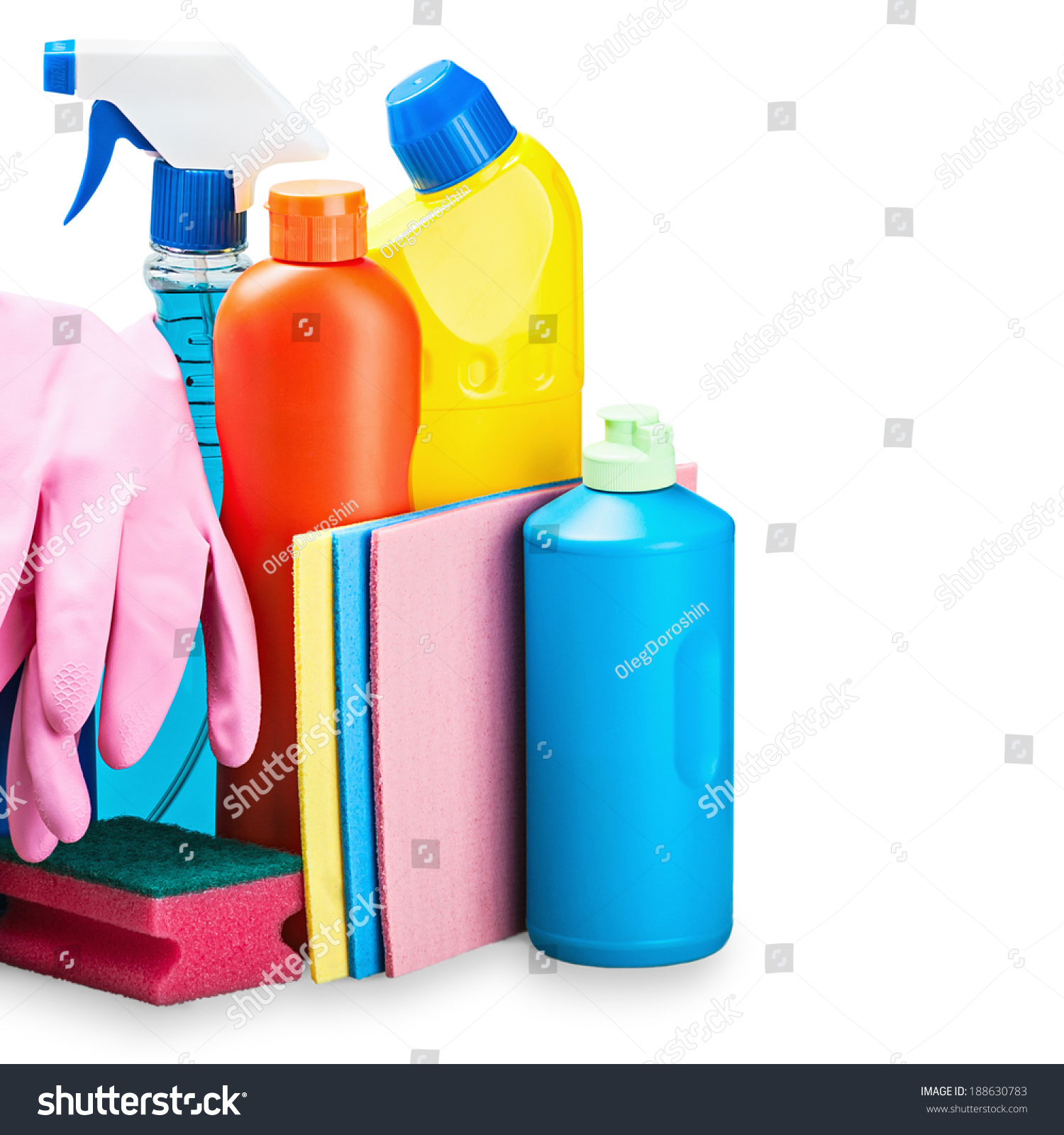 Cleaning Equipment Isolated On White Background Stock Photo 188630783 ...