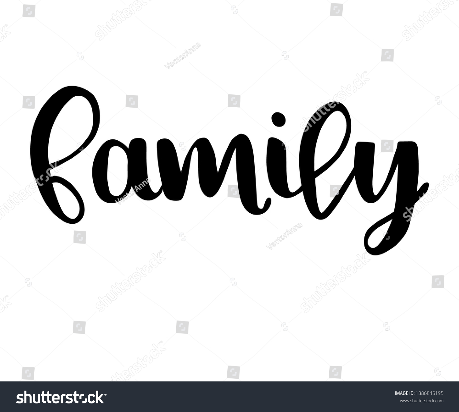 Lettering Poster Family Inspirational Motivational Quotes Stock Vector ...